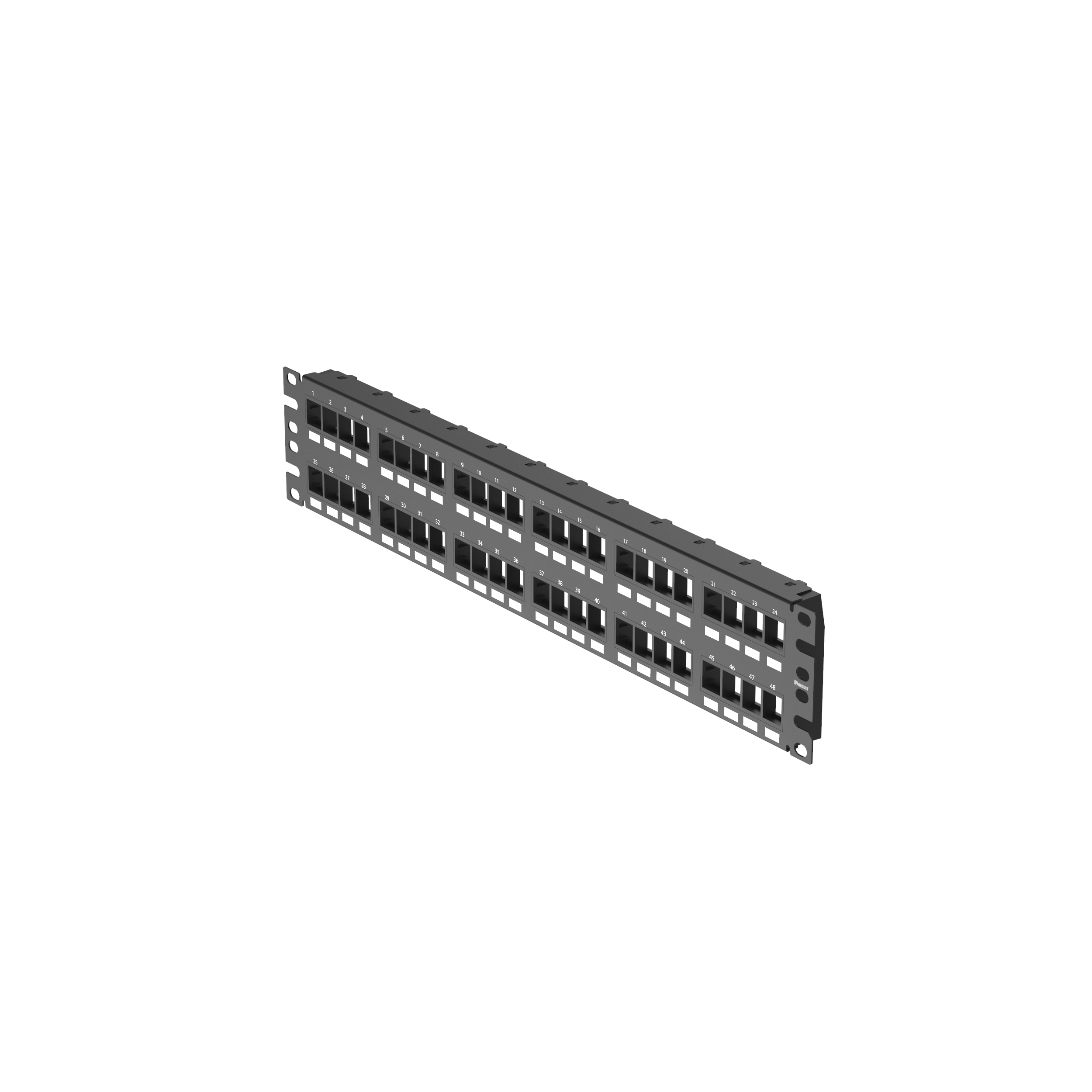 NetKey® Çıkış Paneli, 48 Port, 2 RU, BL