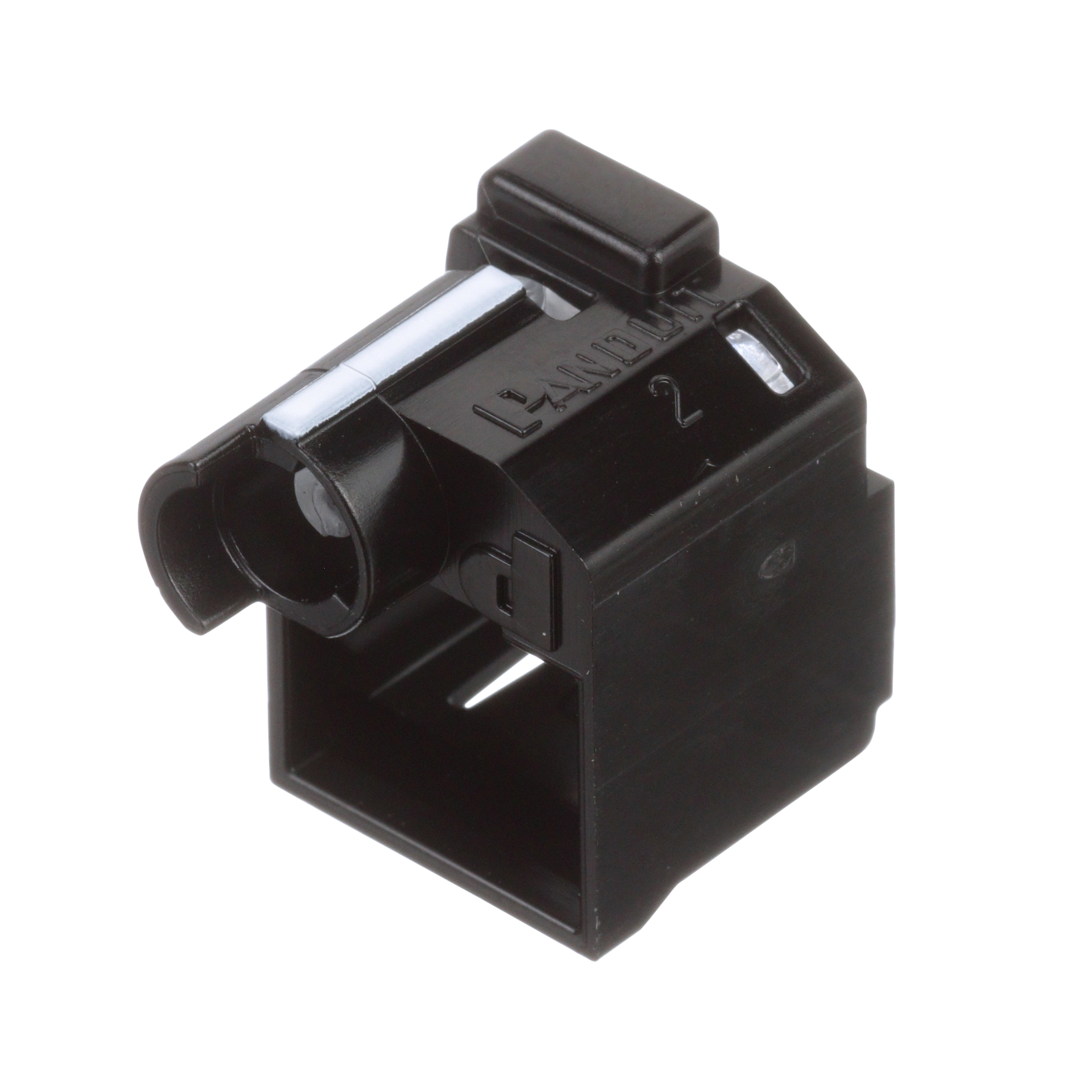 Recessed, Lock-In Devices, Black, PK 100