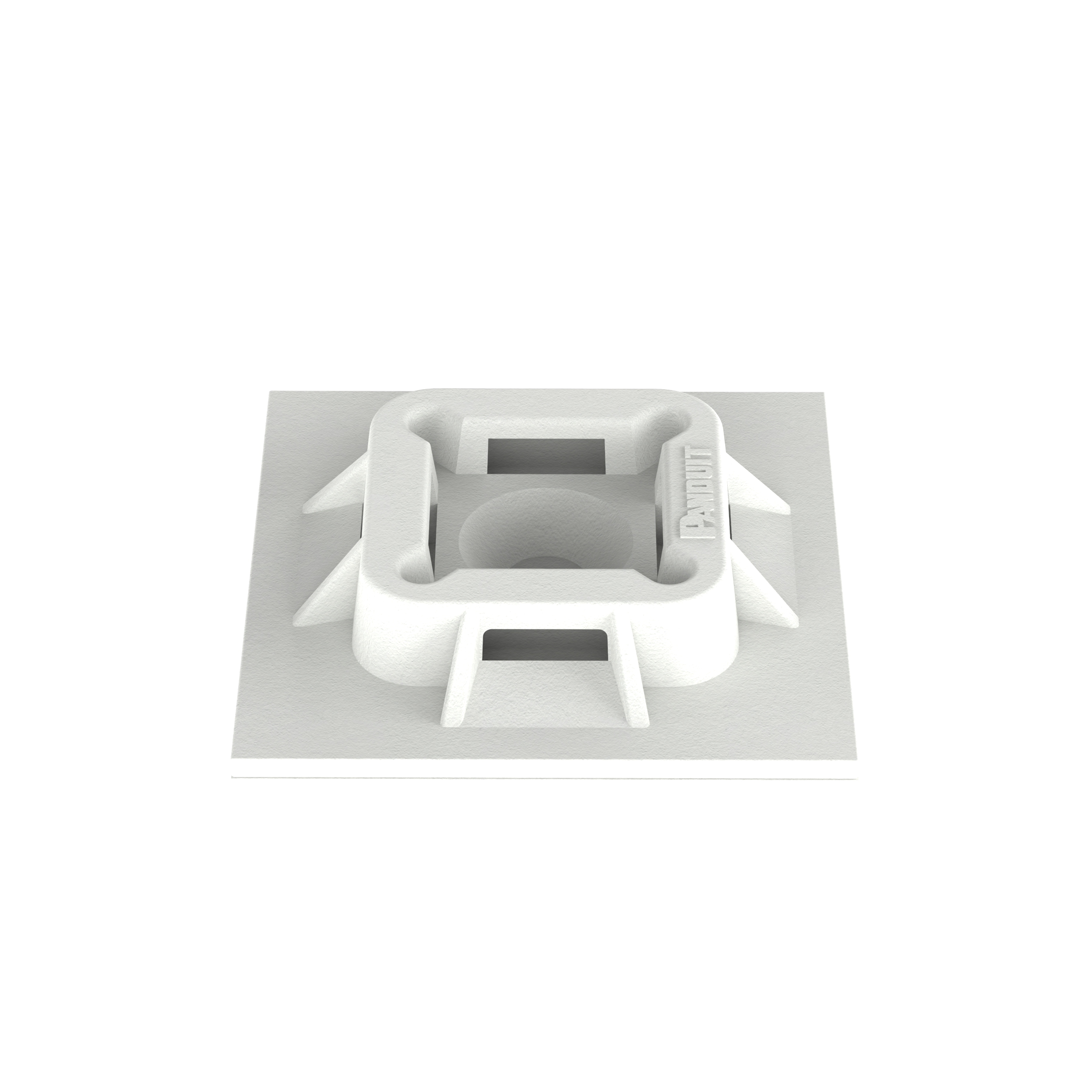 Kablo Bağı Montajı, Beyaz, PA 6.6, Akrilik Yapışkanlı, 25.4x25.4mm, 100'lü Paket