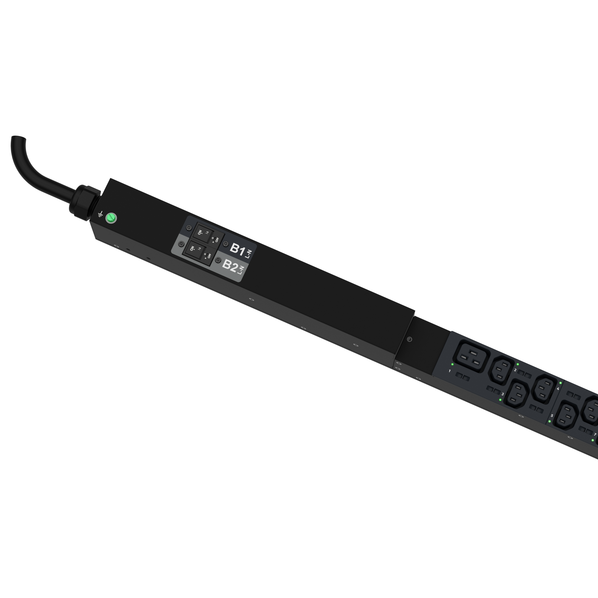 G6 MSPO PDU, 32AMP, (24)C13, (8)C19, IEC 60309 2P+E 6h"