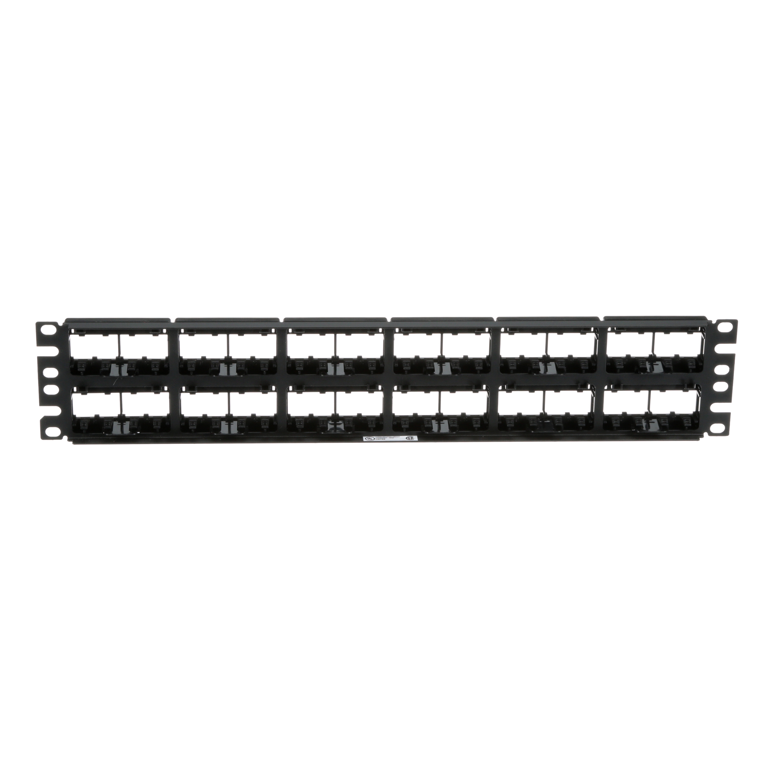 Mini-Com® Yama Paneli etiketli, 48 Port, 2 RU, BL