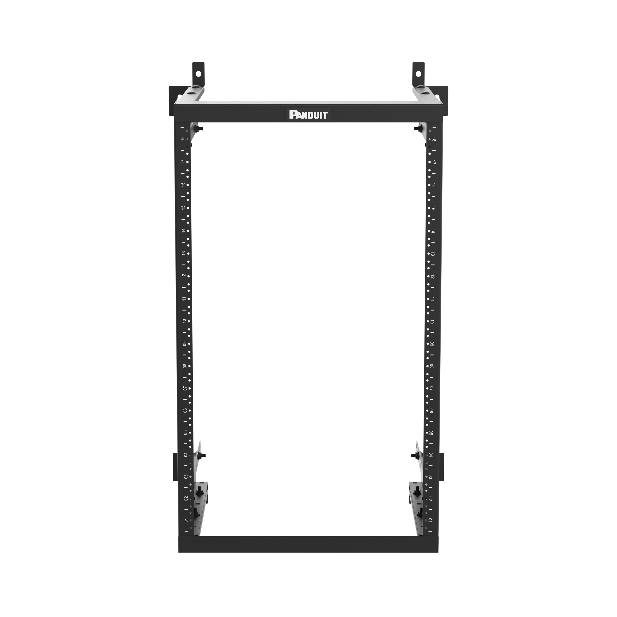 Adjustable Depth Wall Mount Rack, 18RU, Black