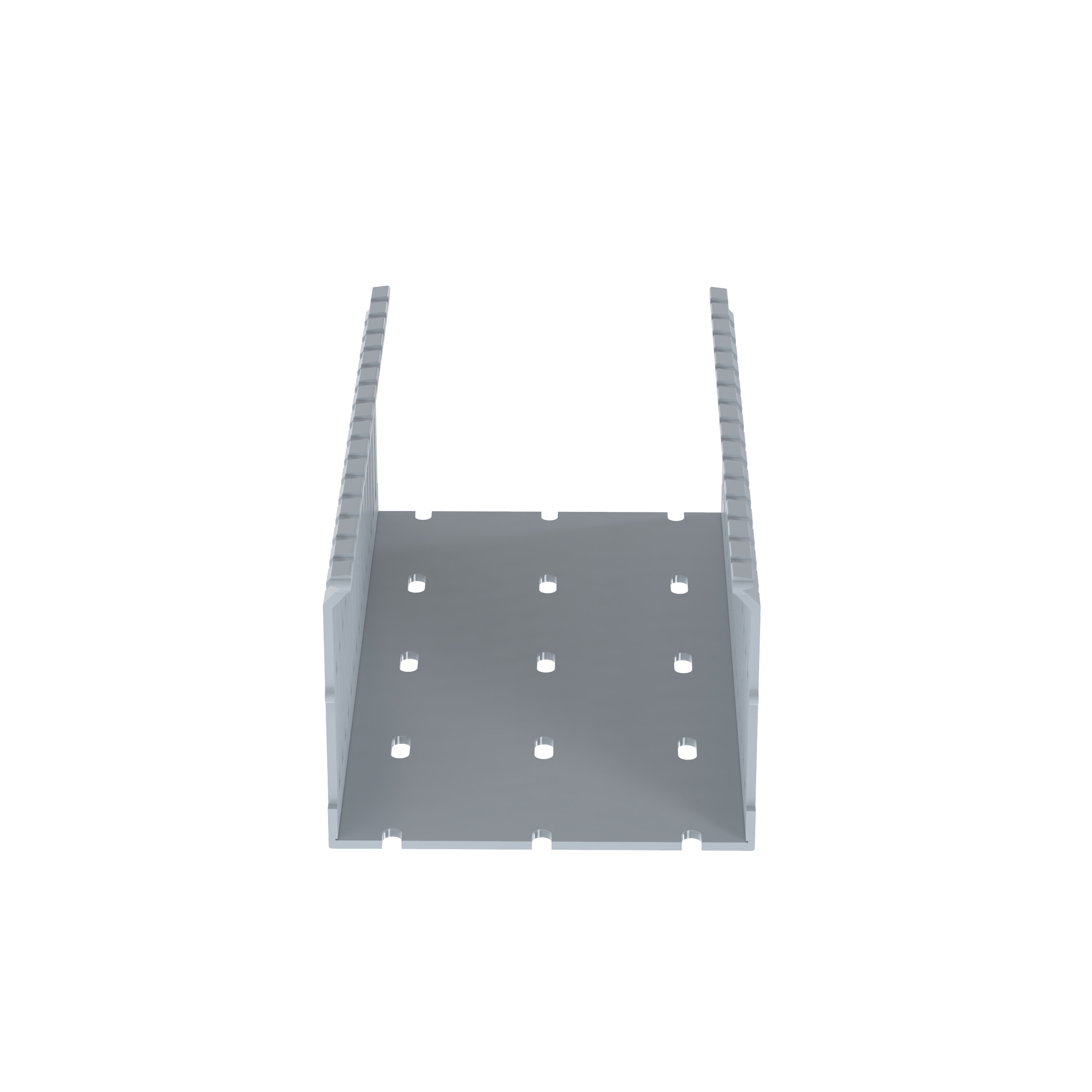 Dar Oluklu Kablo Kanalı, PVC, 101,6 mm x 76,2 mm x 1828,8 mm, Açık Gri