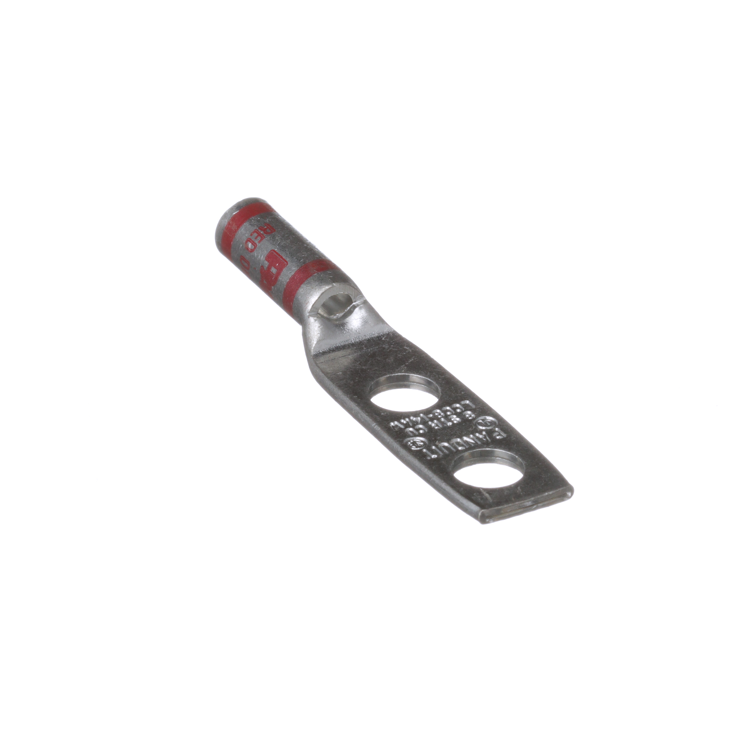Bakır Uzun Çekirdekli Sıkıştırmalı Pencere Dilim Somunu, 2 Delikli, 8 AWG, 1/4 Saplı, 5/8 Boşluk