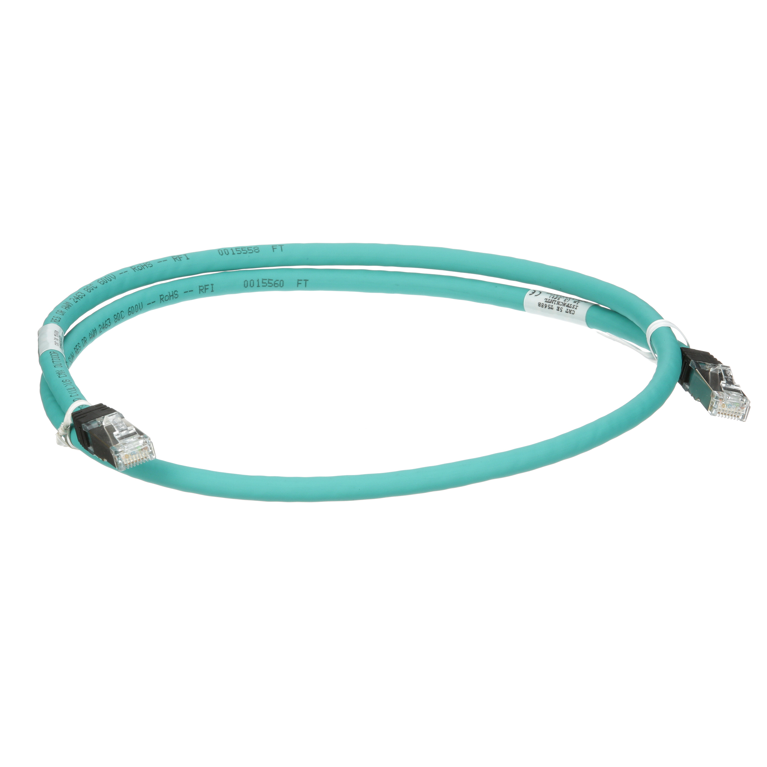 Industrial Cat 5e Shielded 600 V Patch Cord, 1m