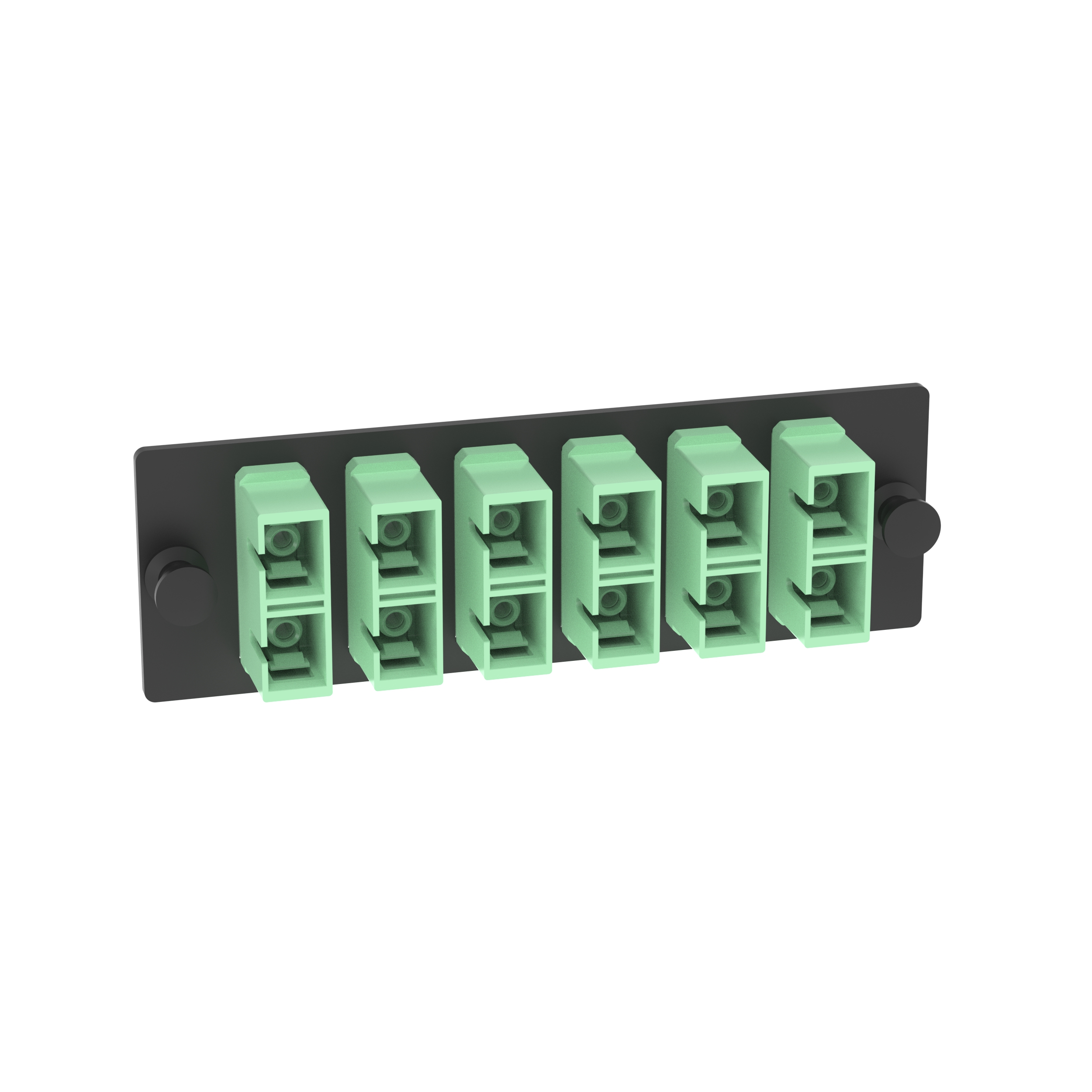 Opticom® Fiber Adaptör Paneli, OS2, 6 SC Çift Yönlü, APC Yeşil