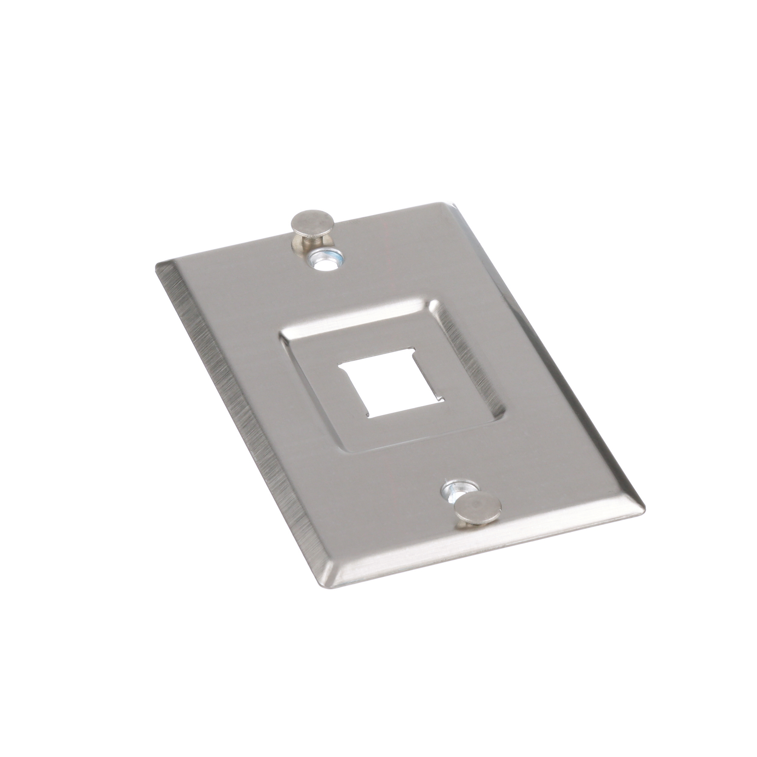 Keystone, Stainless Steel, Phone Plate, Category 5e, 1 port