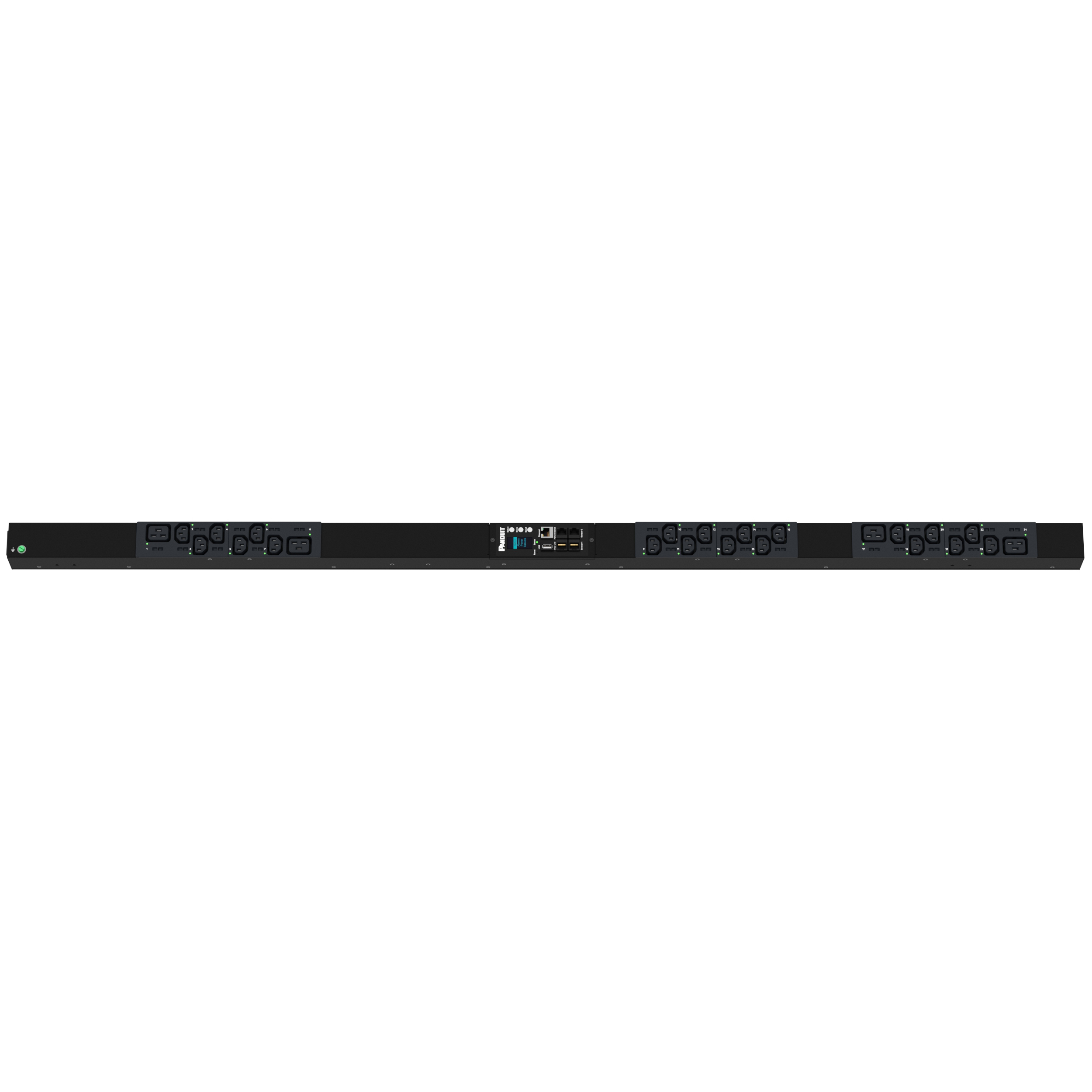 MS PDU, 16AMP, 208 V, (20)C13, (4)C19, (IP44)