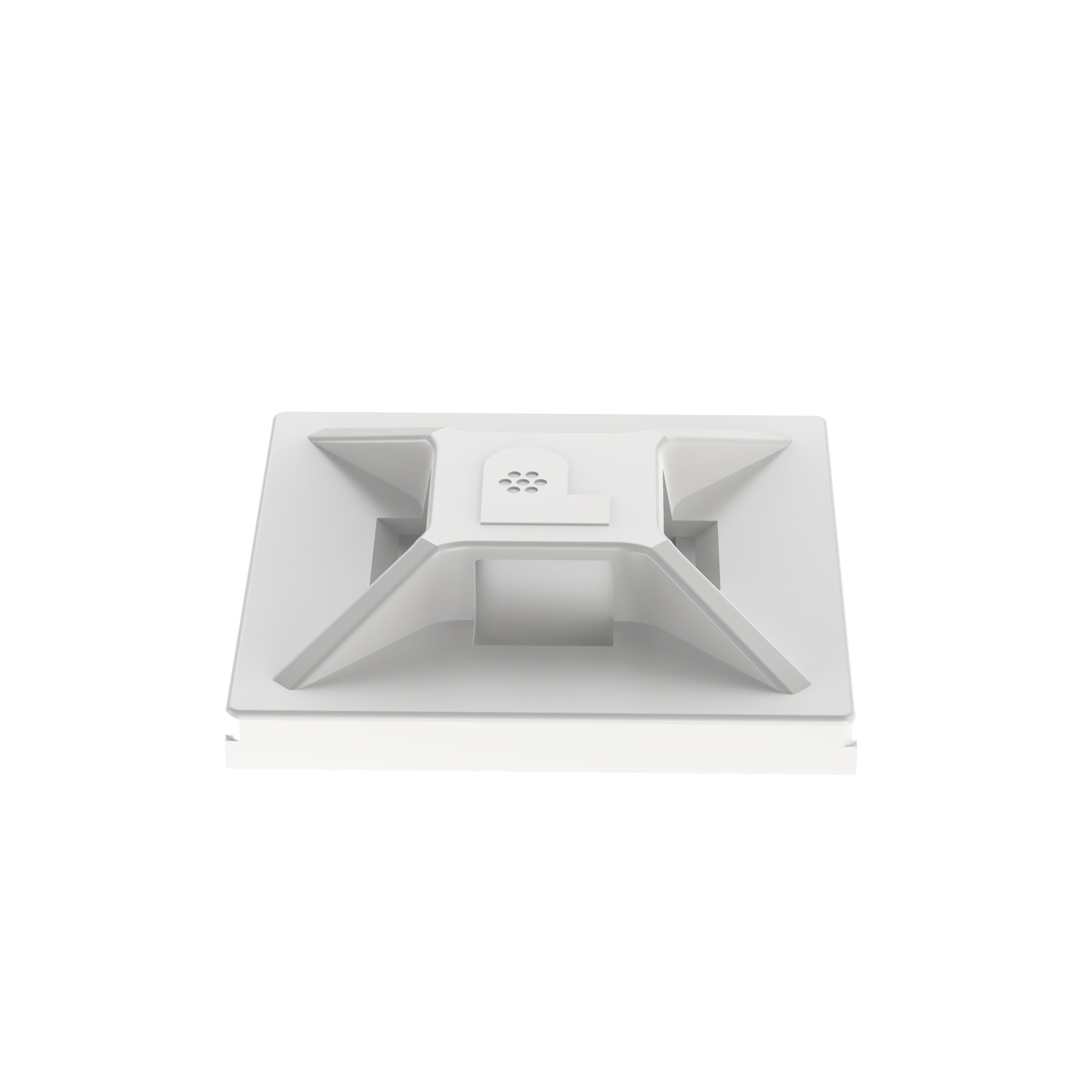 Kablo Bağı Montajı, Beyaz, ABS, Akrilik Yapışkanlı, 19.1x19.1mm, 100'lü Paket