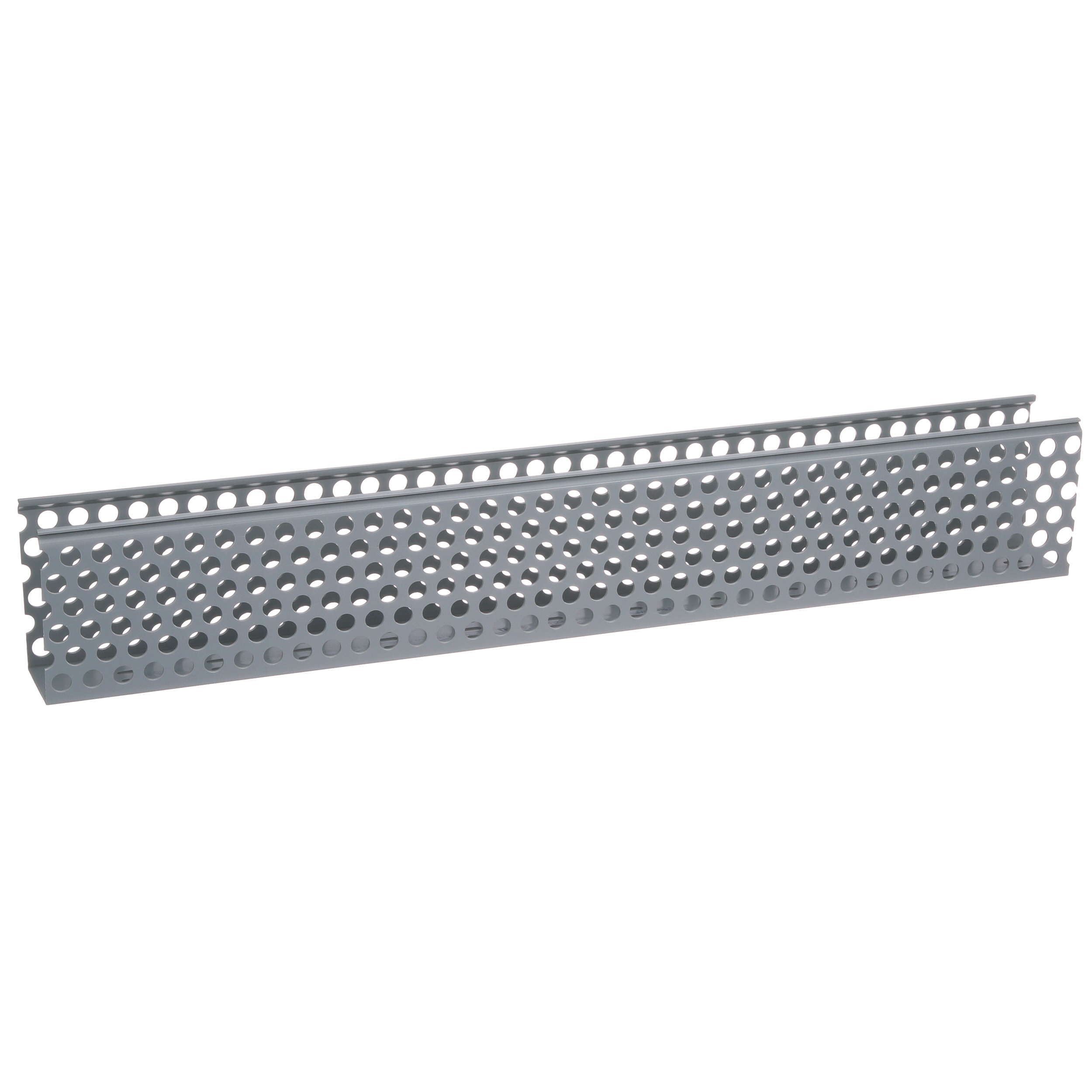 Yuvarlak Delikli Kablo Kanalı, PVC, 2" X 4" X 6', Açık Gri