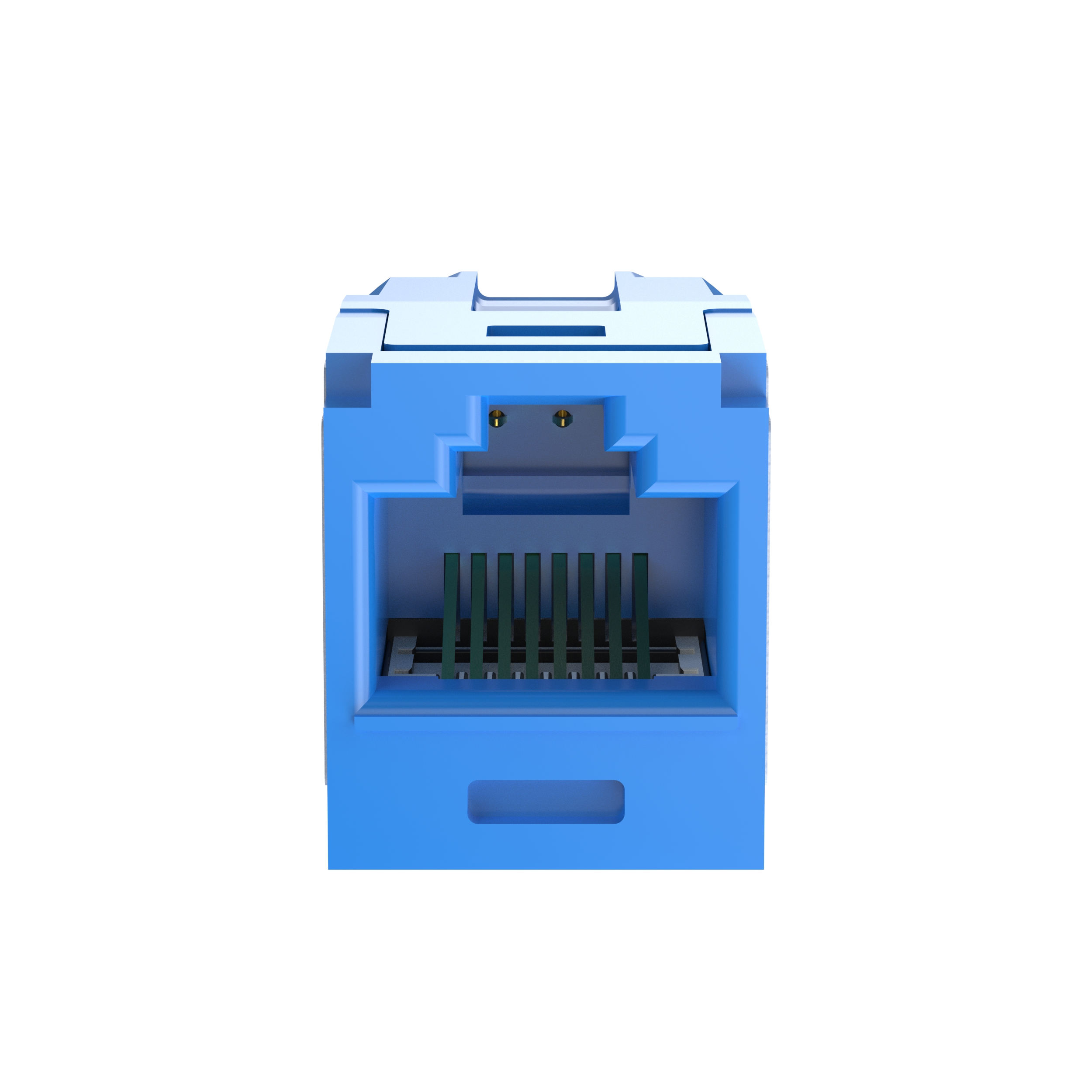 Twisted Pair RJ45 Cat 6A Bağlantı Modülü, Mavi