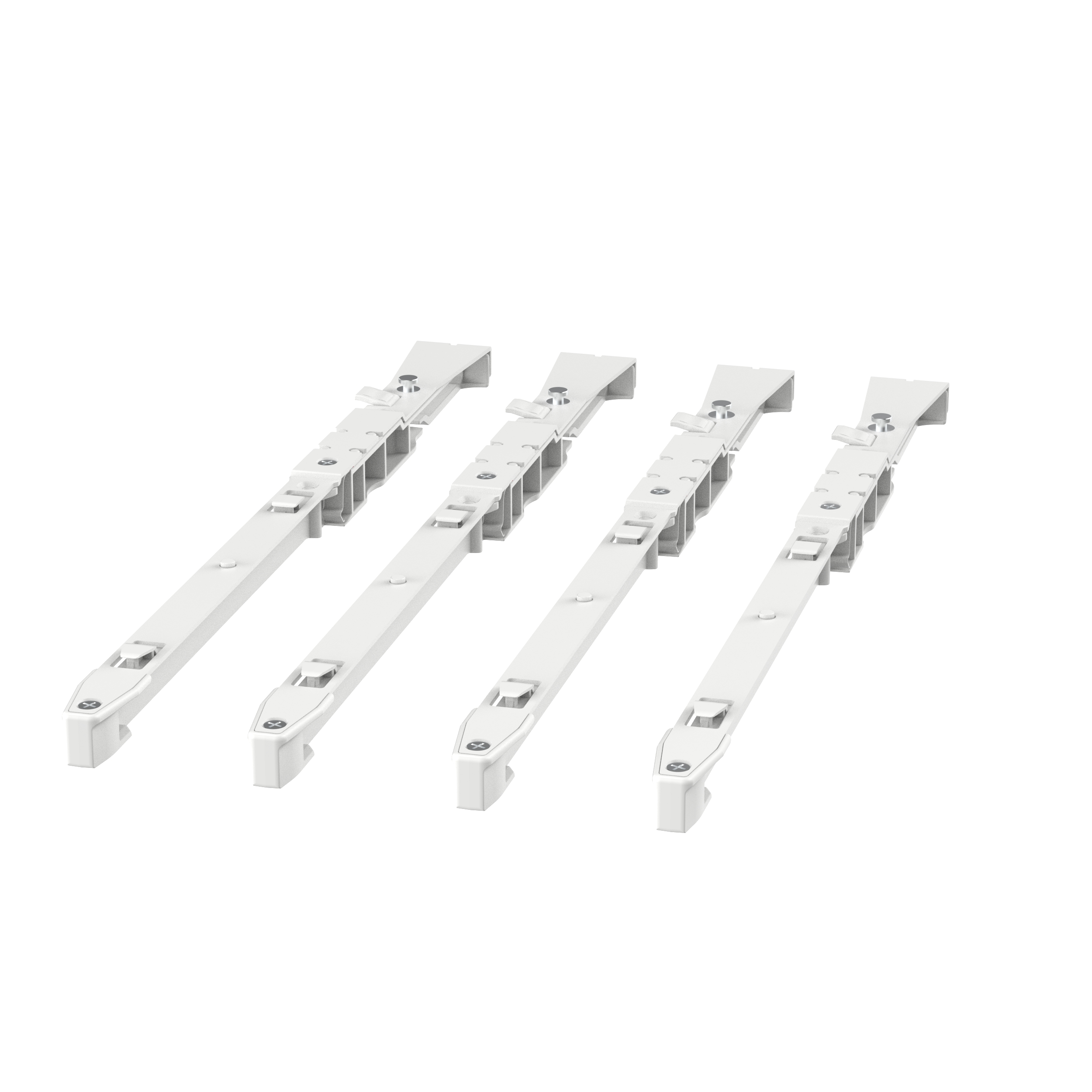 FlexCore Enclosure Tray Rail Kit, 4 Rails, White