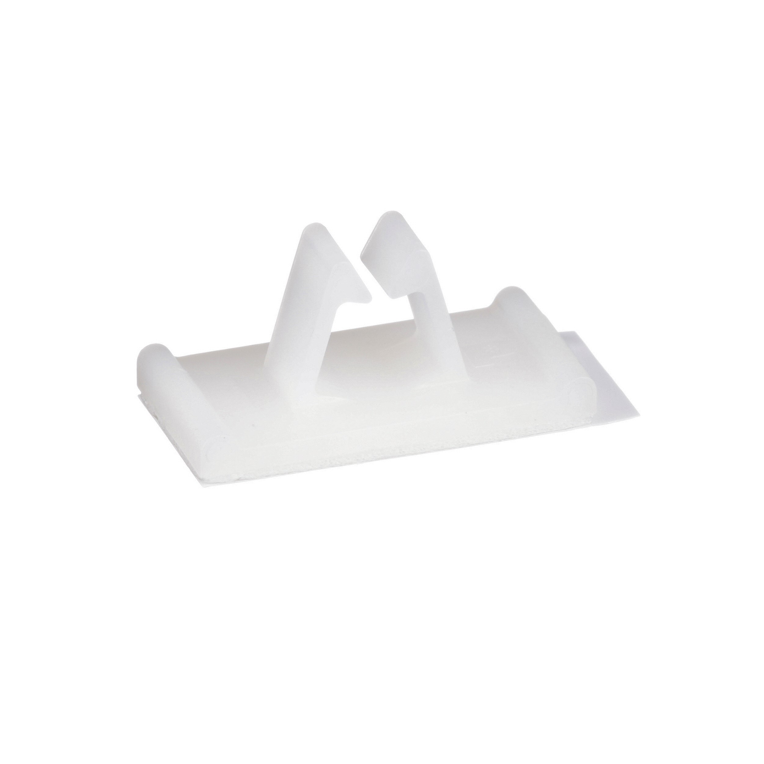 Vertical Cord Clip, Natural,PA6.6,Rubber Adh.,25.4x12.7mm,PK1000