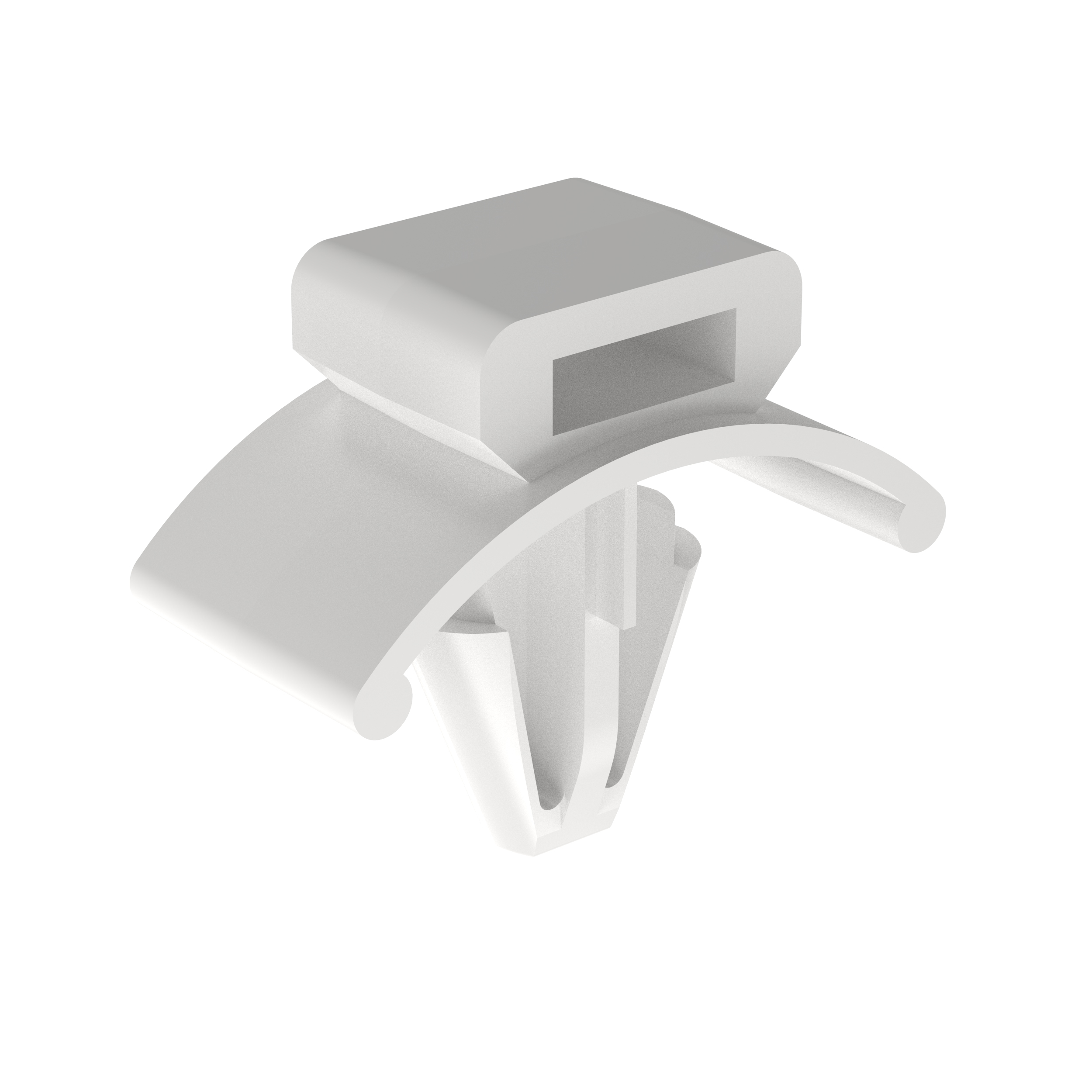 Cable Tie Mount, Natural, PA 6.6, Push Barb, 18x9.3mm, PK100