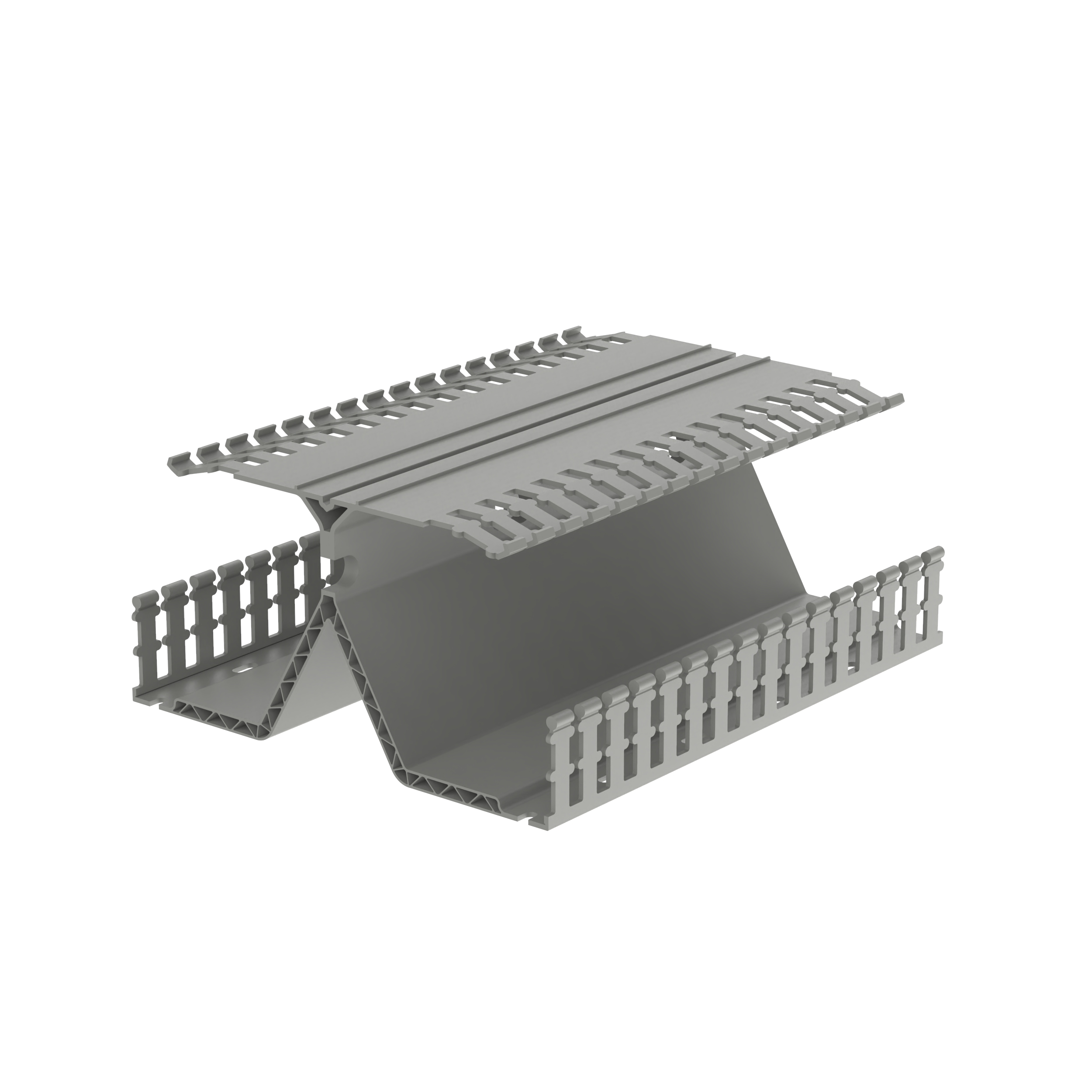DIN Ray Kablo Kanalı, Açık Gri, PVC, 104.8x209mm