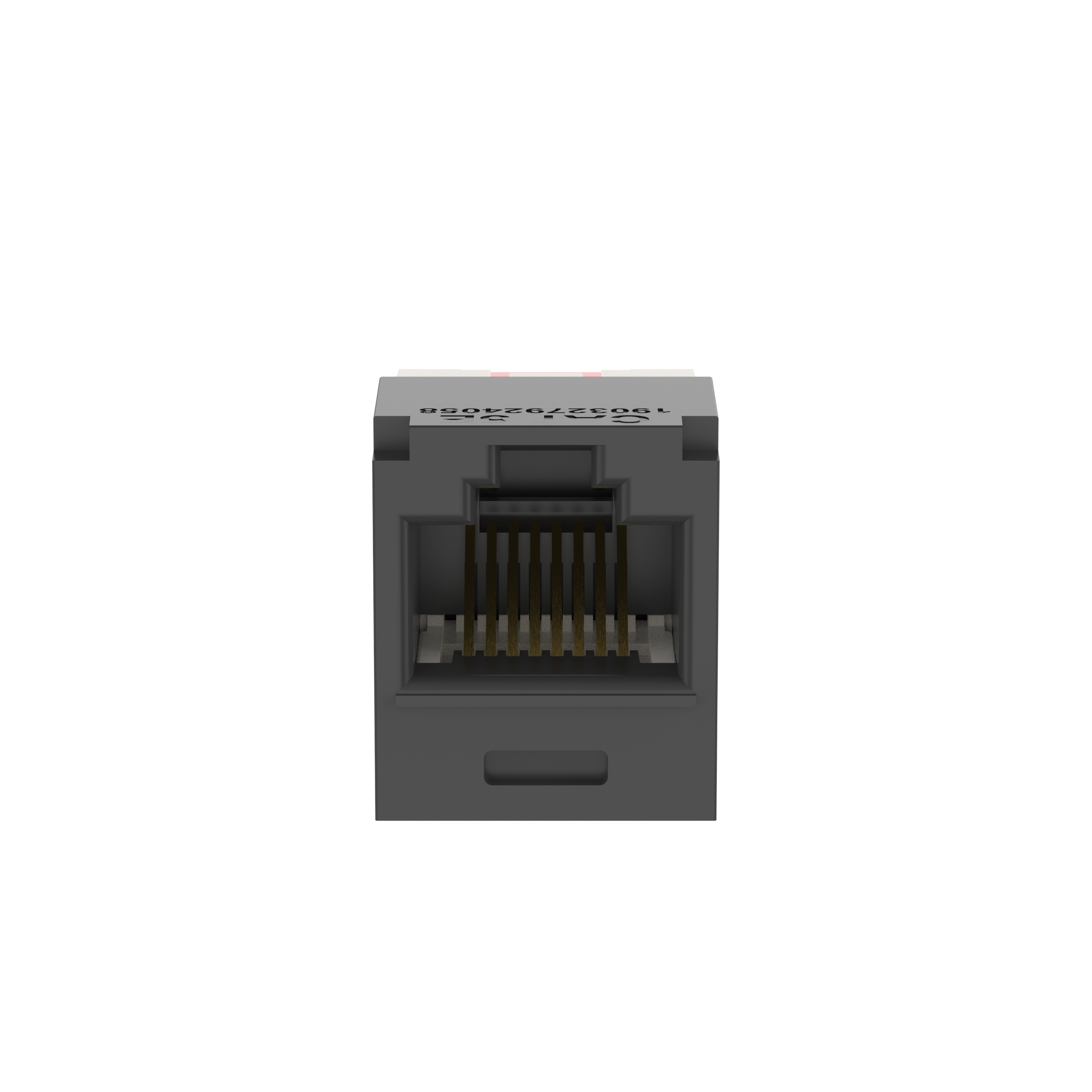 Twisted Pair RJ45 Cat 5e TG Jak Modülü, Siyah, 24'lü Paket