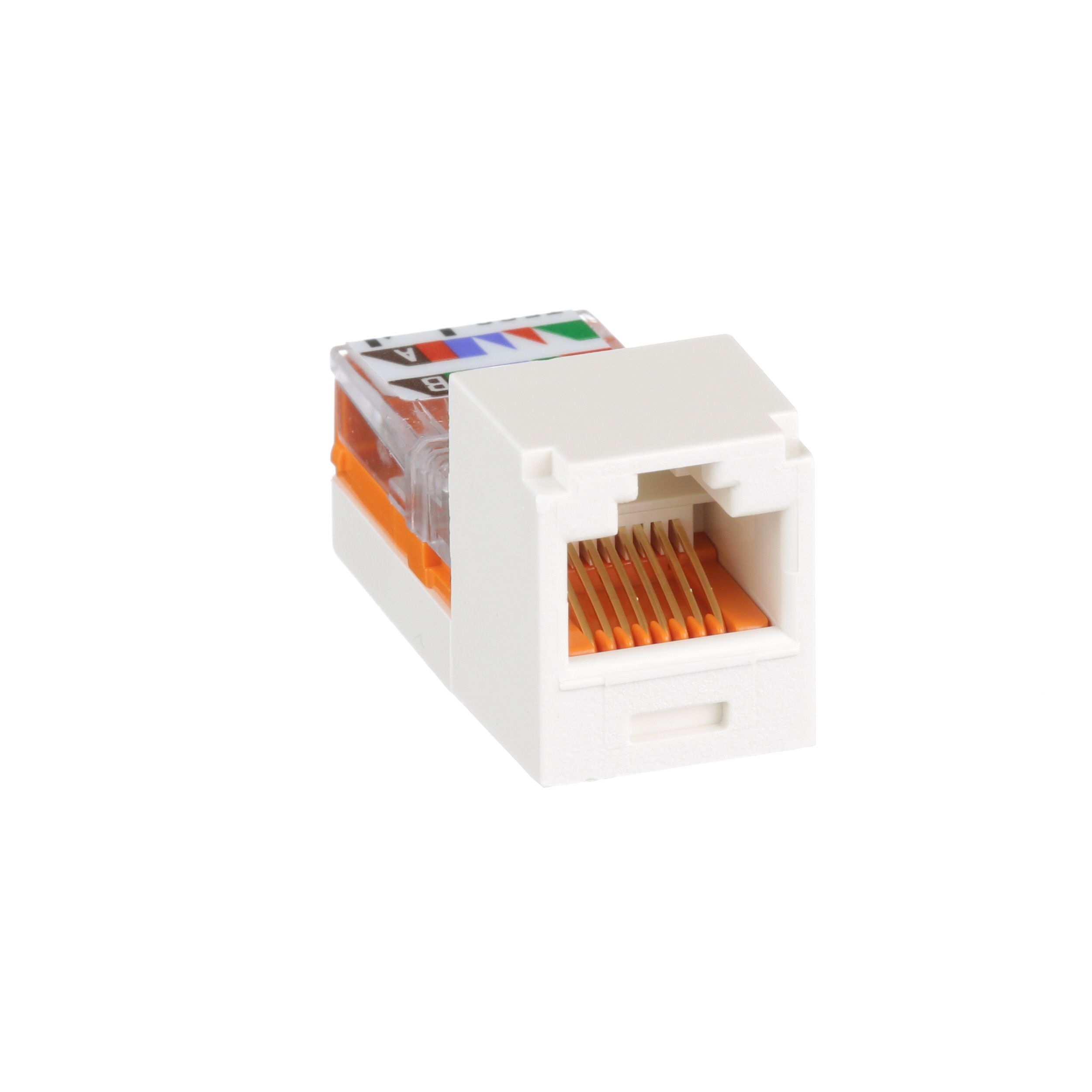 Twisted Pair RJ45 Cat 5e Çerçeve Yuva Modülü, Açık Beyaz