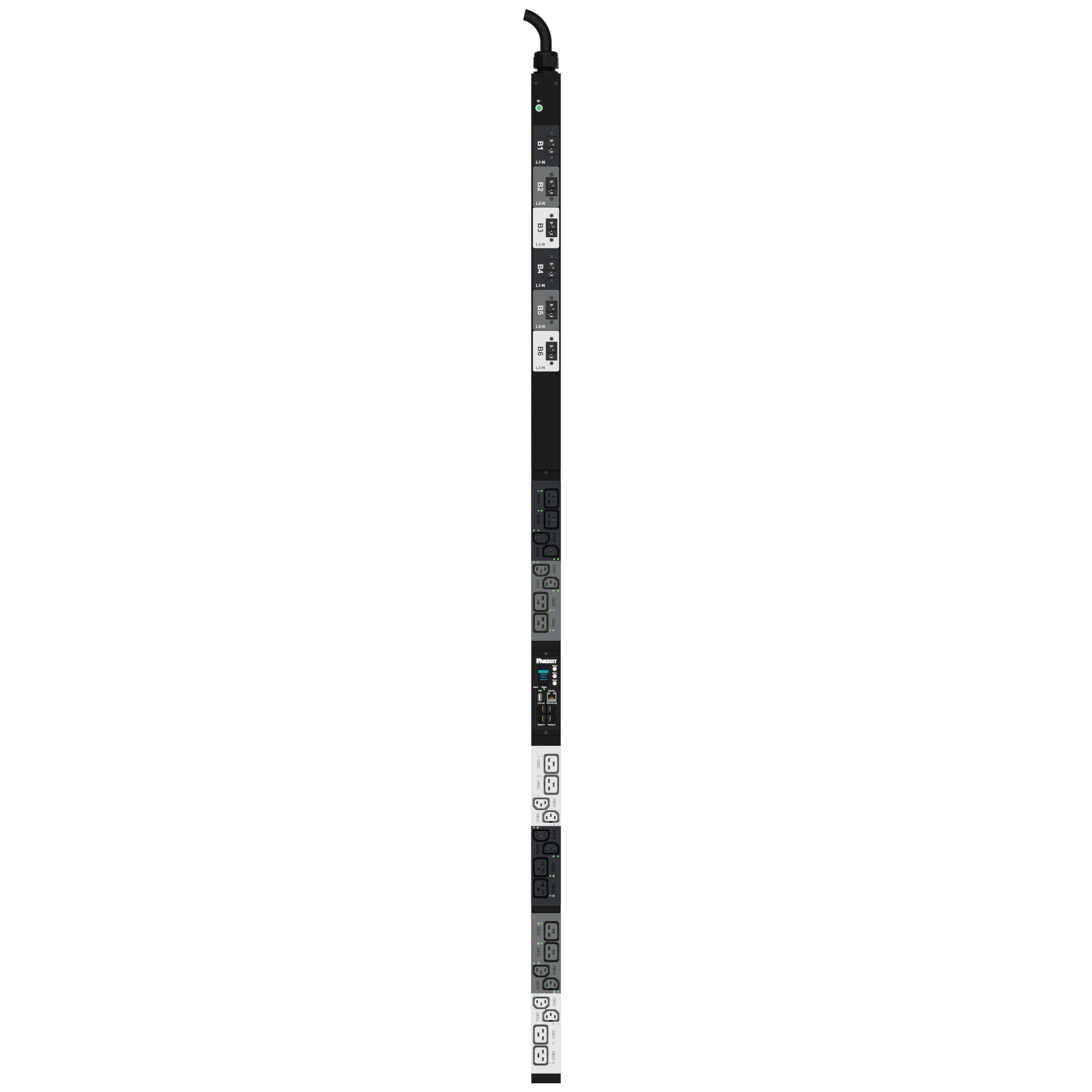 MSPO PDU, 32 Amper, 400 Volt, (12)C13, (12)C19, IEC 60309 3P+N+E 6h 32A (IP44)