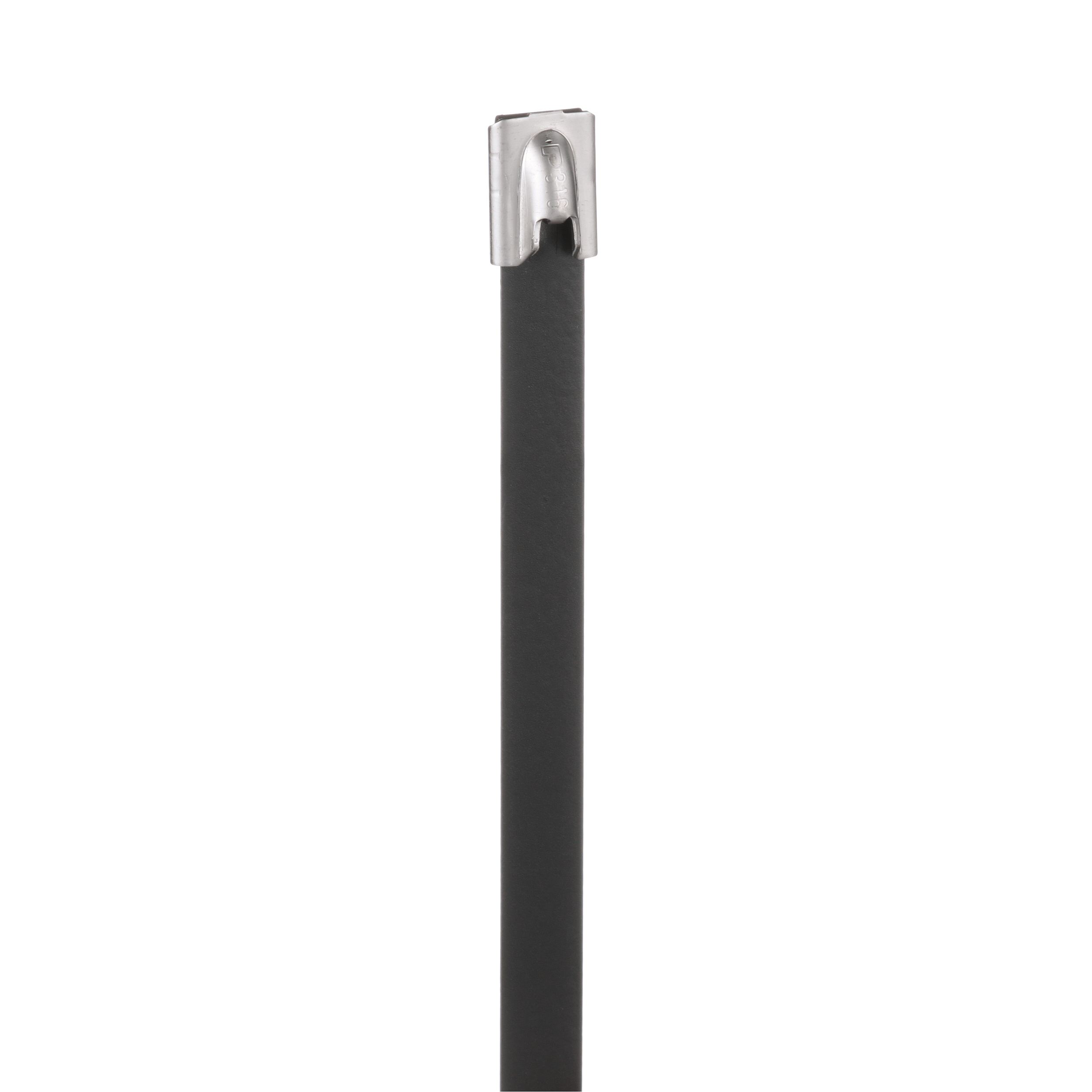 Kablo Bağı, PET Kaplı Paslanmaz Çelik 316, Siyah, 152.4x8.1mm, 50'li Paket