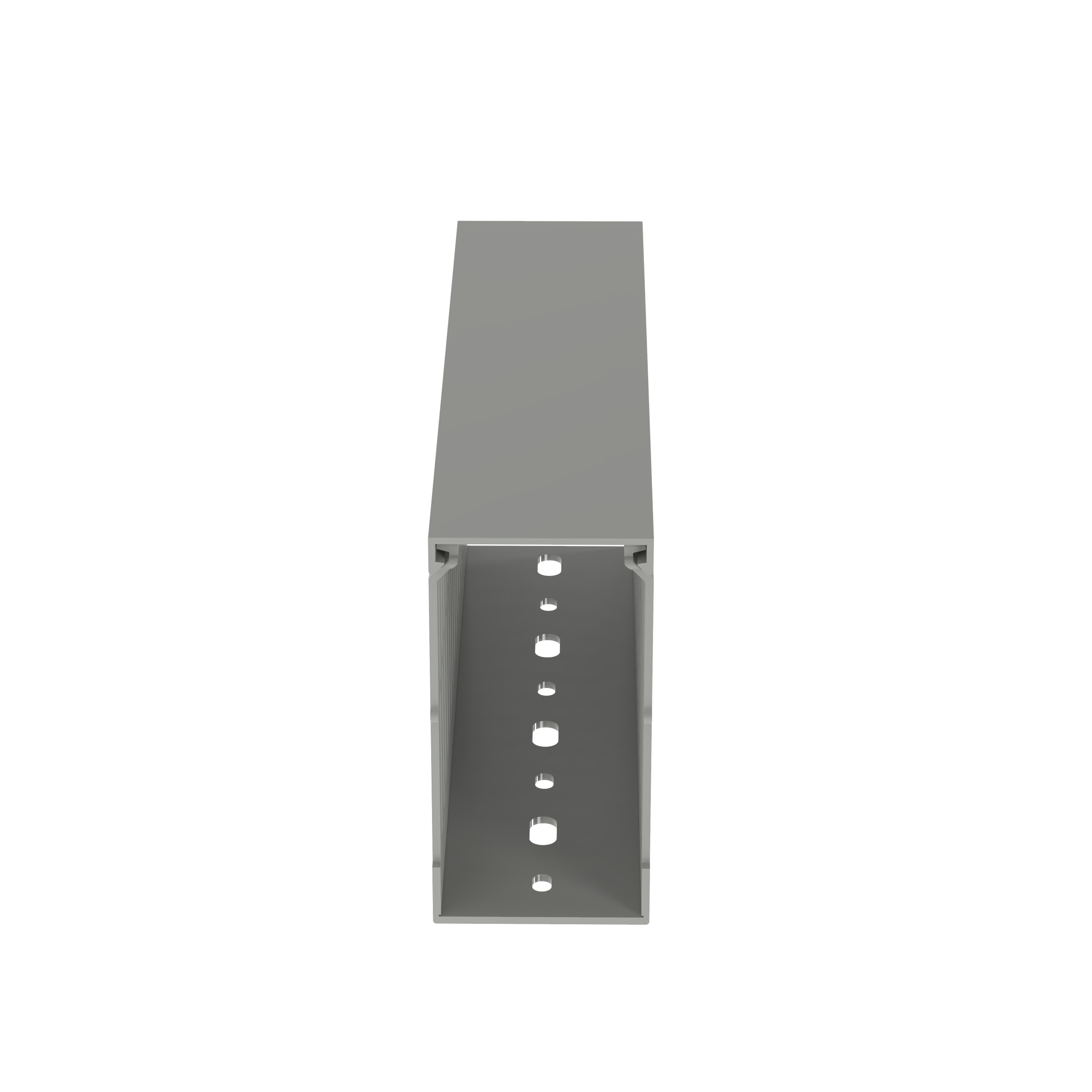 Dar Oluklu Kablo Kanalı, Gri, PVC, 49.5x97.8mm, 2'li Paket