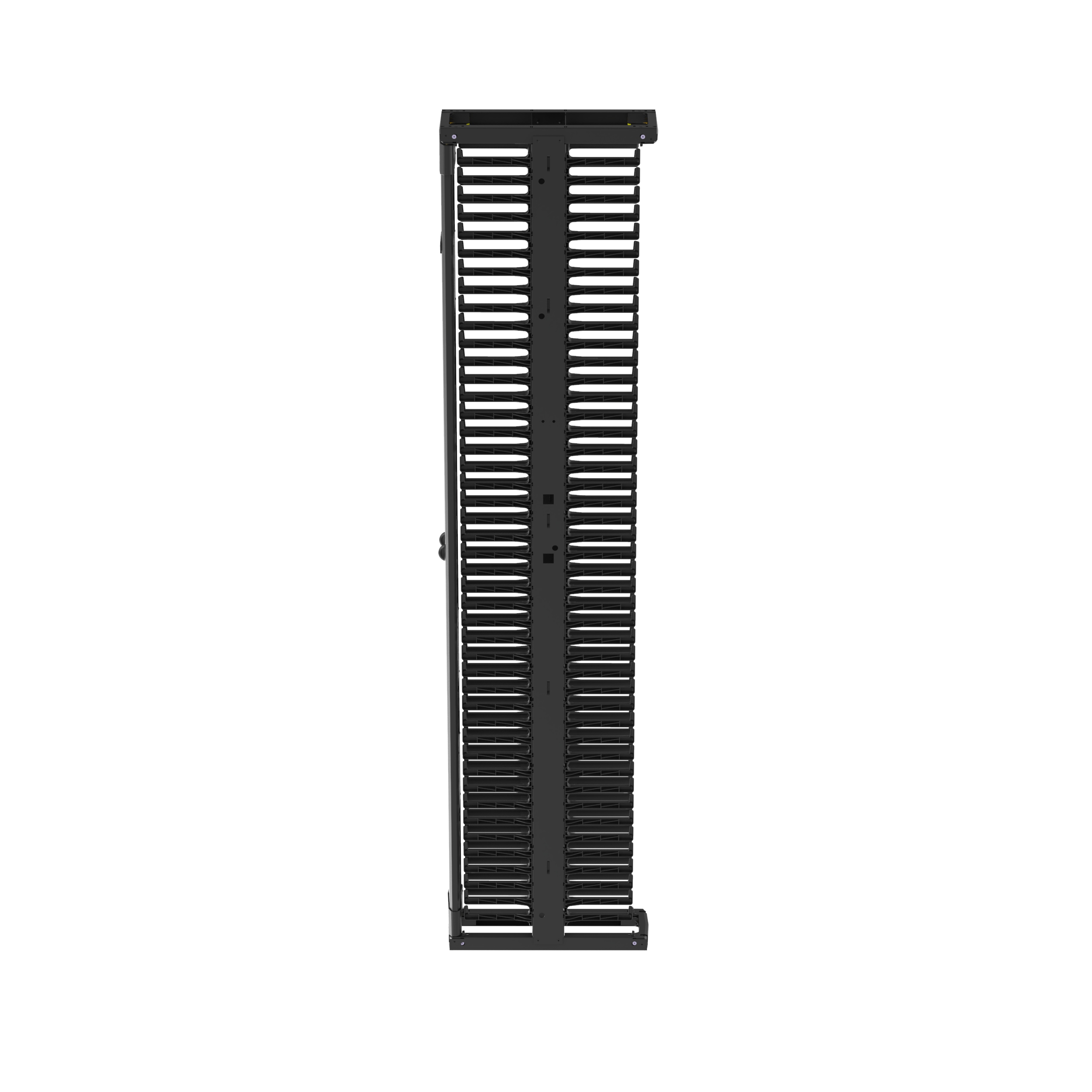 PR2V Dikey Çift Taraf Açılır Kasa, 1 Kapı, 45RU, 15.24 cm Genişlik, Siyah