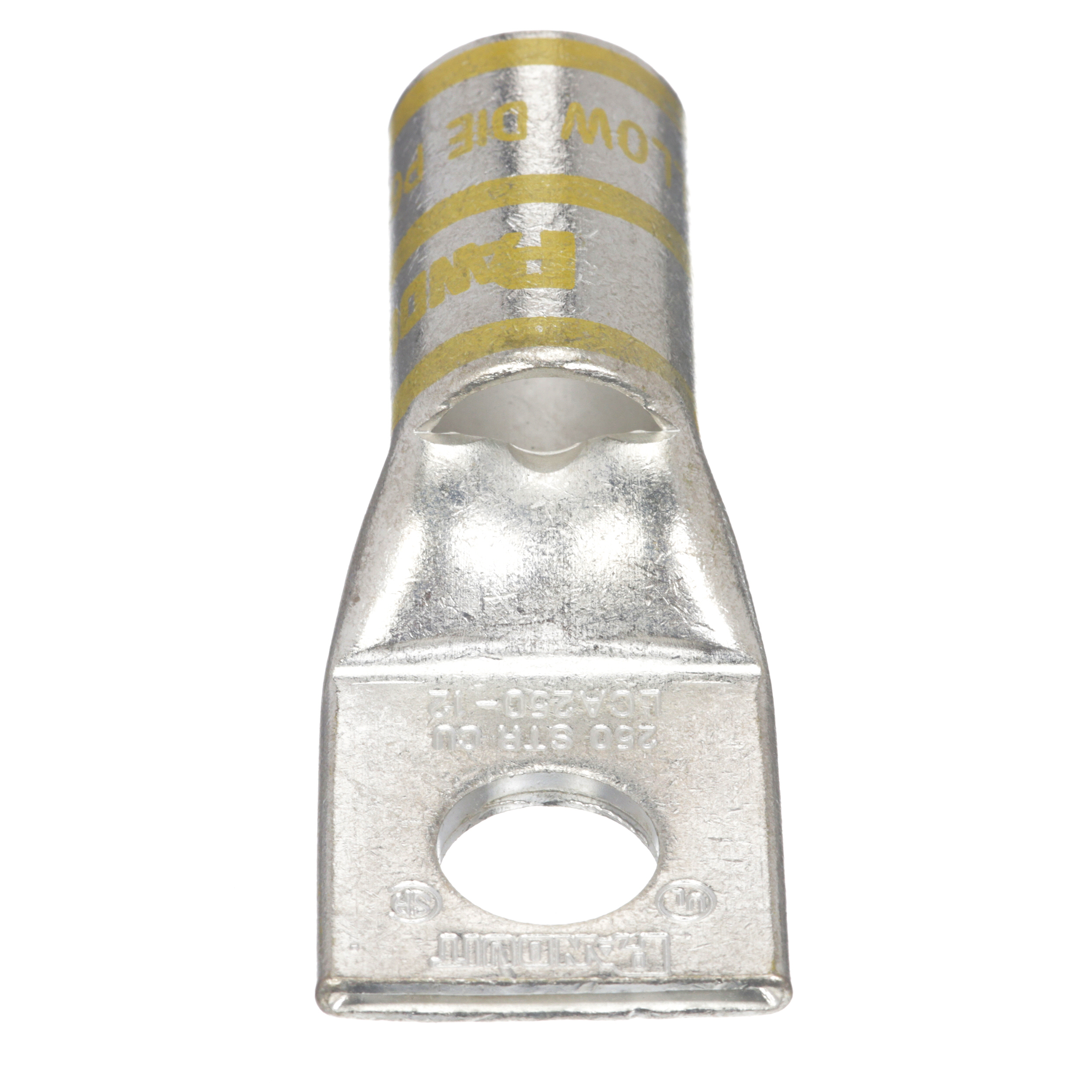 Bağlantı Muhafaza, 250, Kalay Kaplı Bakır, Düz, Tek 12.7mm Somun, 10'lu Paket