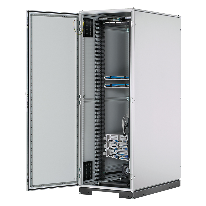 Micro Data Center, NEMA Type 12, 42RU, Solid Panels