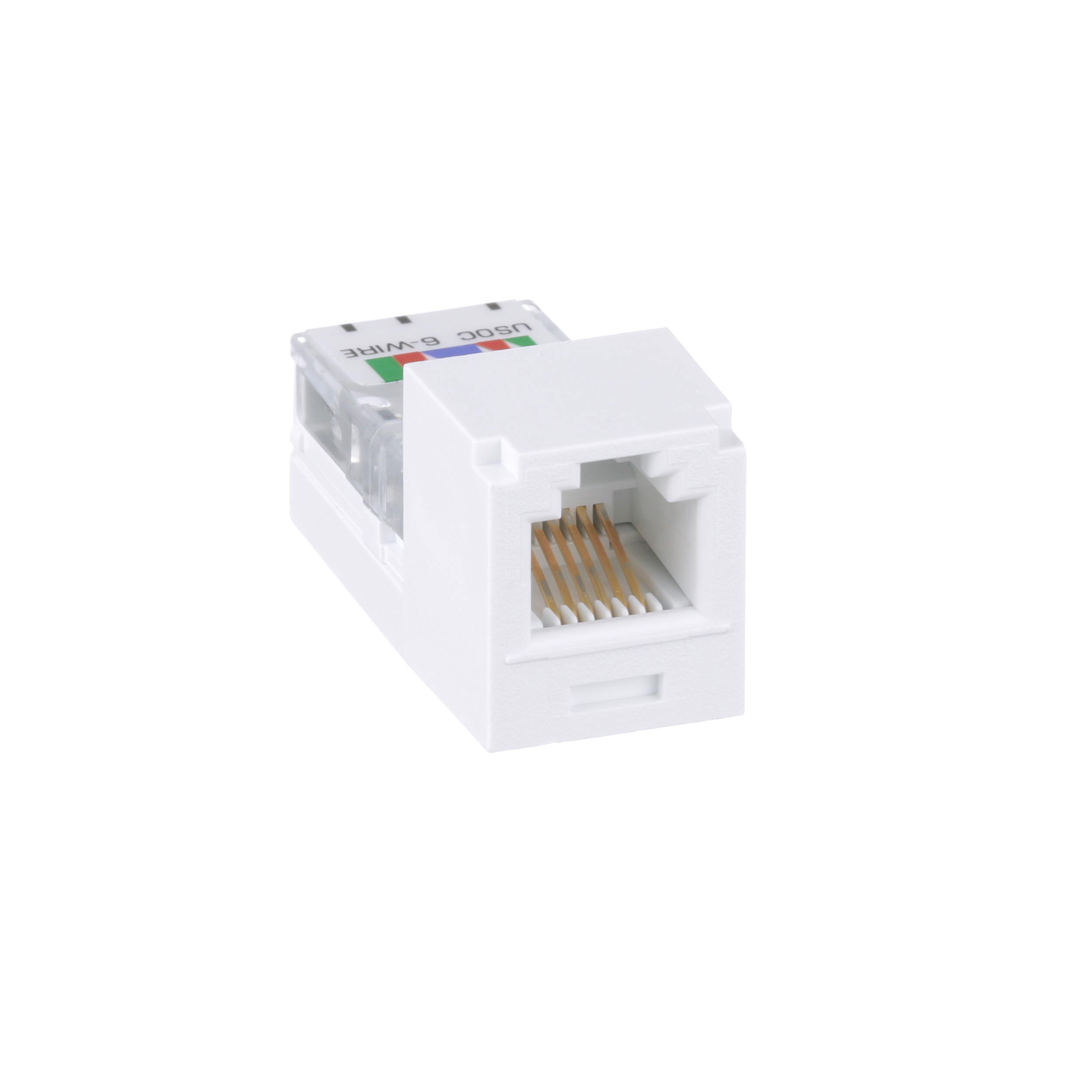 UTP RJ45 Cat 3 Leadframe Jack Modülü USOC, Beyaz