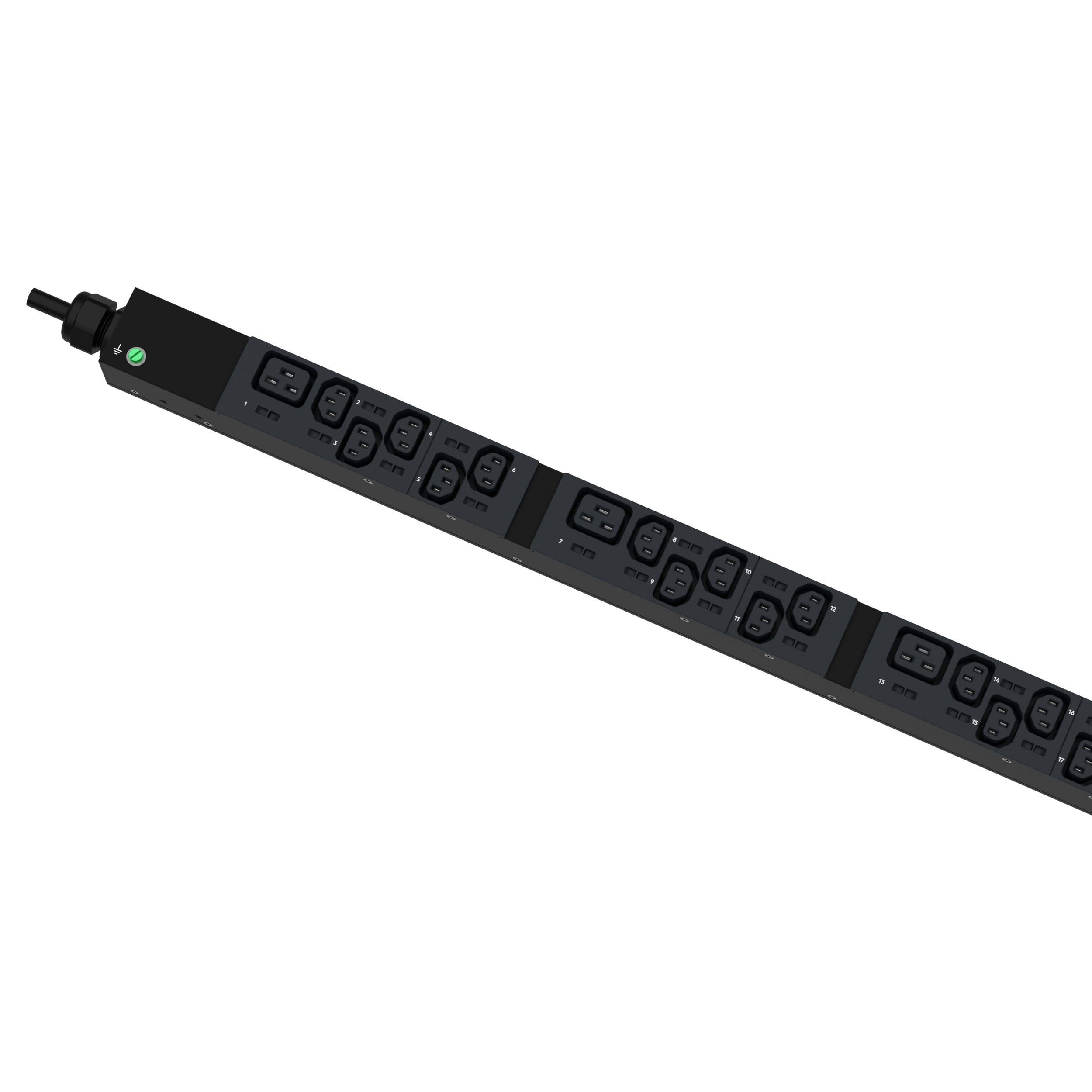 G6 MPO PDU, 16AMP, (30)C13, (6)C19, IEC 60309 3P+N+E 6h