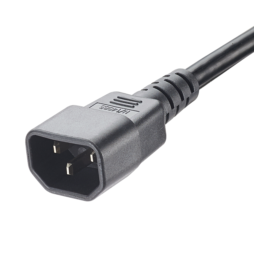 Power Cord, IEC C14 to IEC C13, 4 feet (1.2m), Black