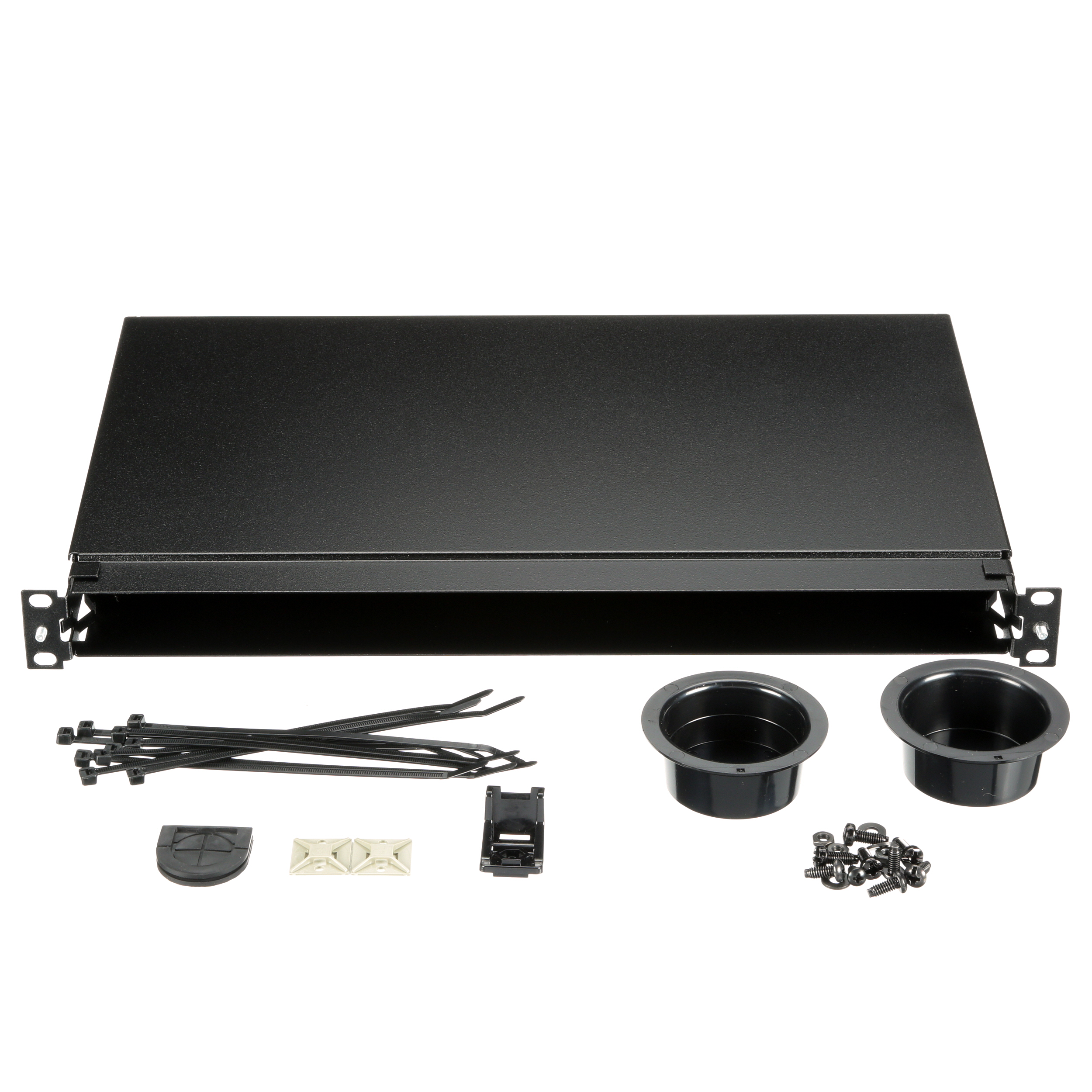 Opticom® Fiber Kasesi, Düz, 1 RU, 4 Port