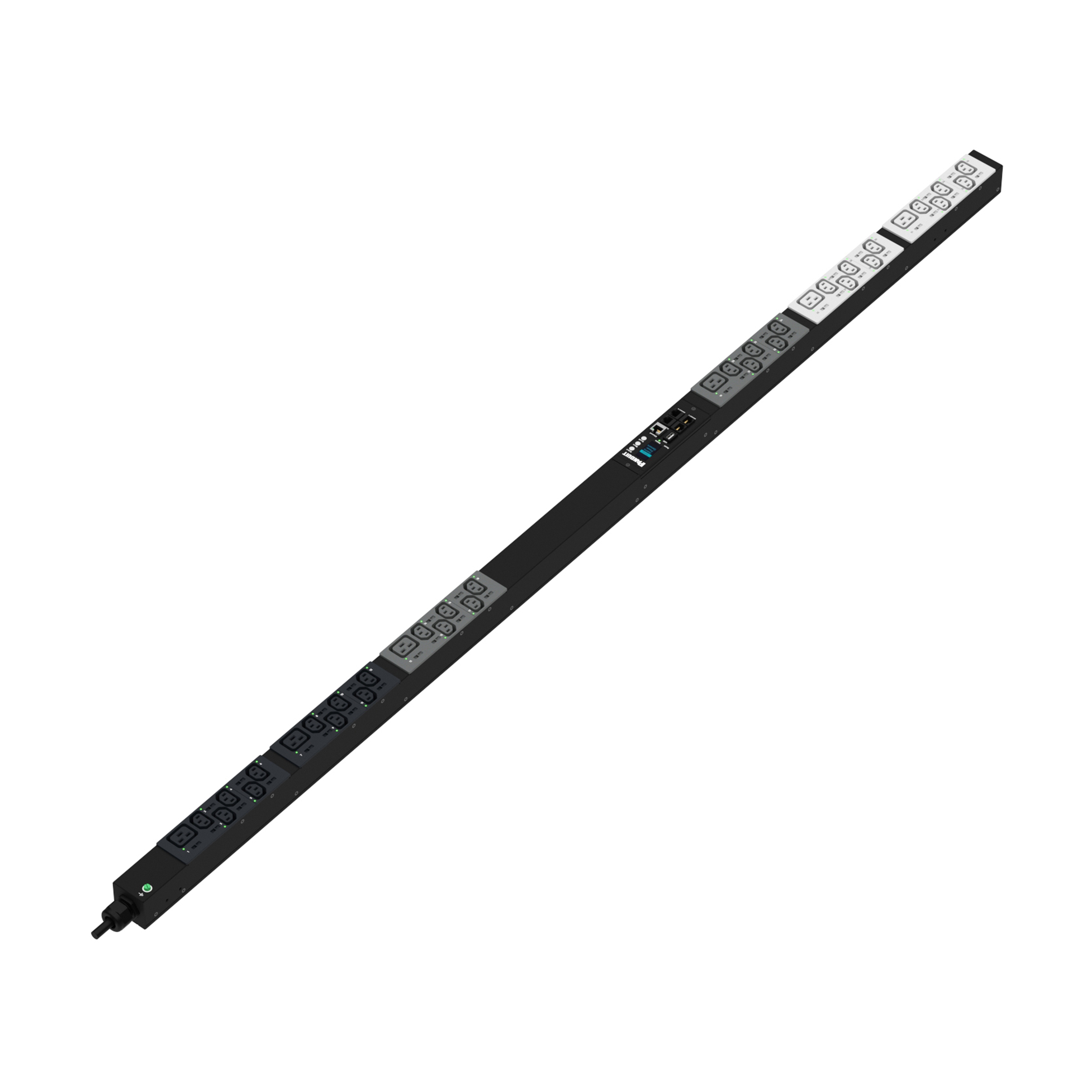 MSPO PDU, 16 Amper, 400 Volt, (30) C13, (6) C19, IEC 60309 3P+N+E 6h 16A (IP44)