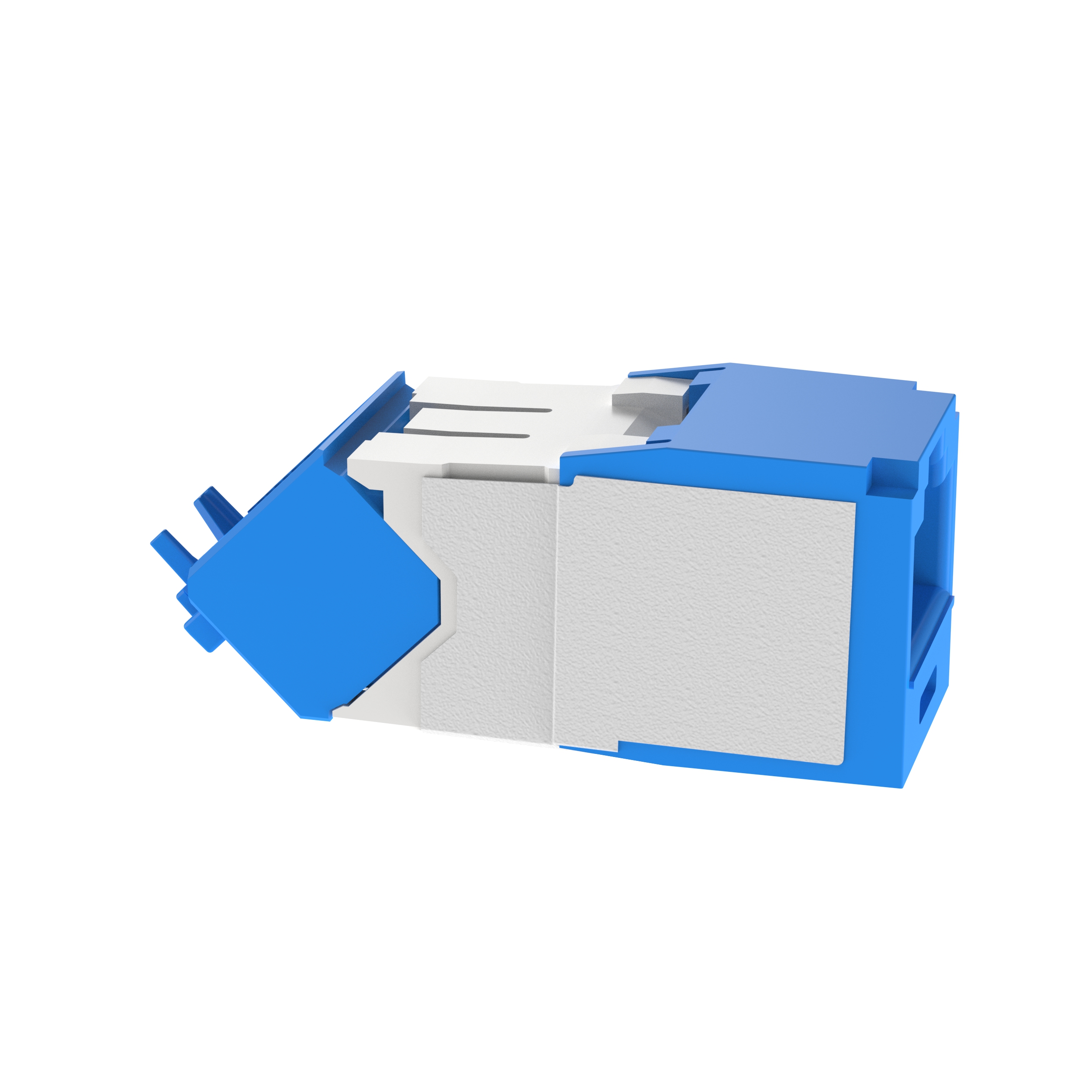 Twisted Pair RJ45 Cat 6A Yukarı/Aşağı TG Jak Modülü, Mavi