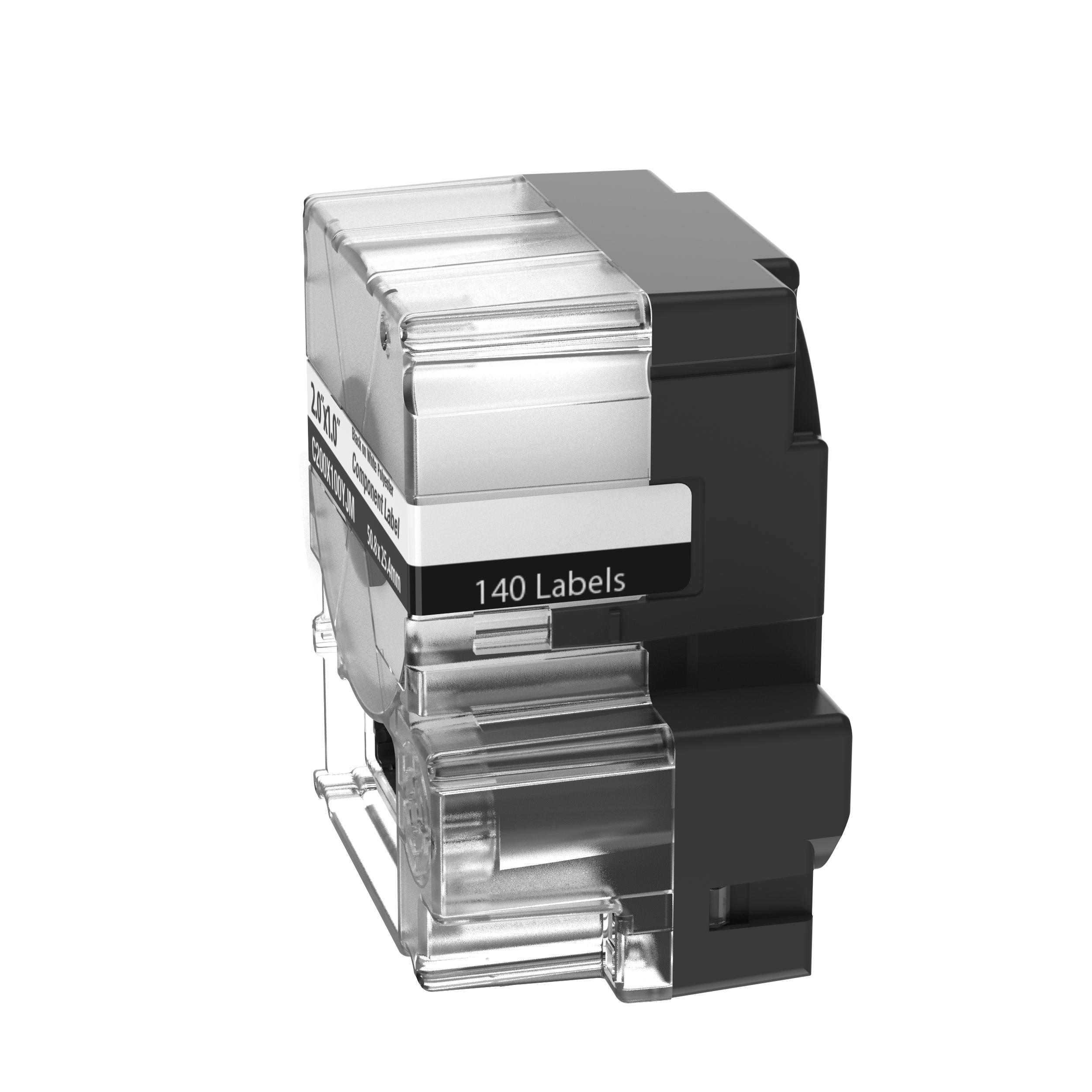 PXE Cassette, Comp Label, Adh Polyester, 2.00" W x 1.00" H, White