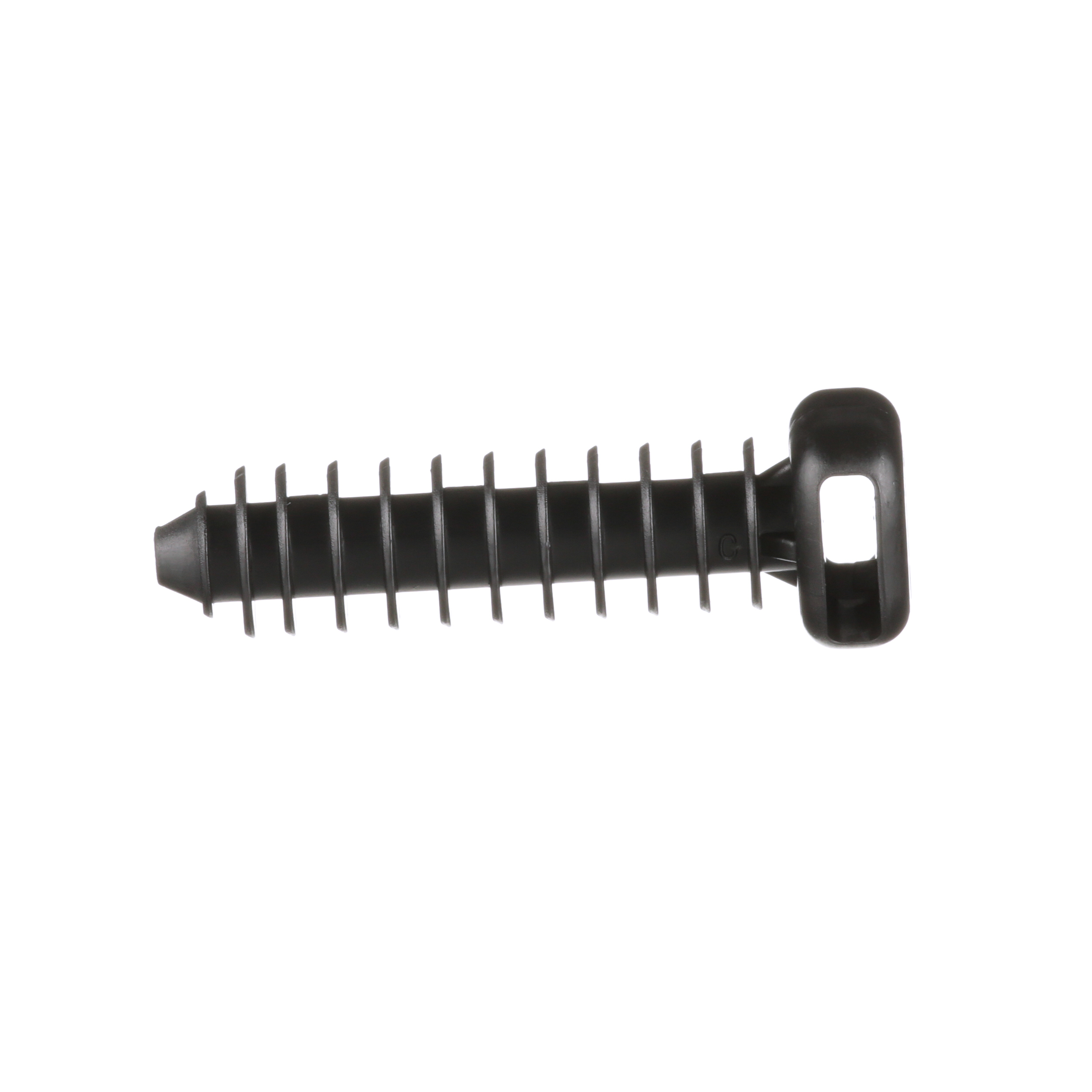 Cable Tie Mount, Black, UV PA 6.6, Fir Tree, 13.7x50.3mm, PK100