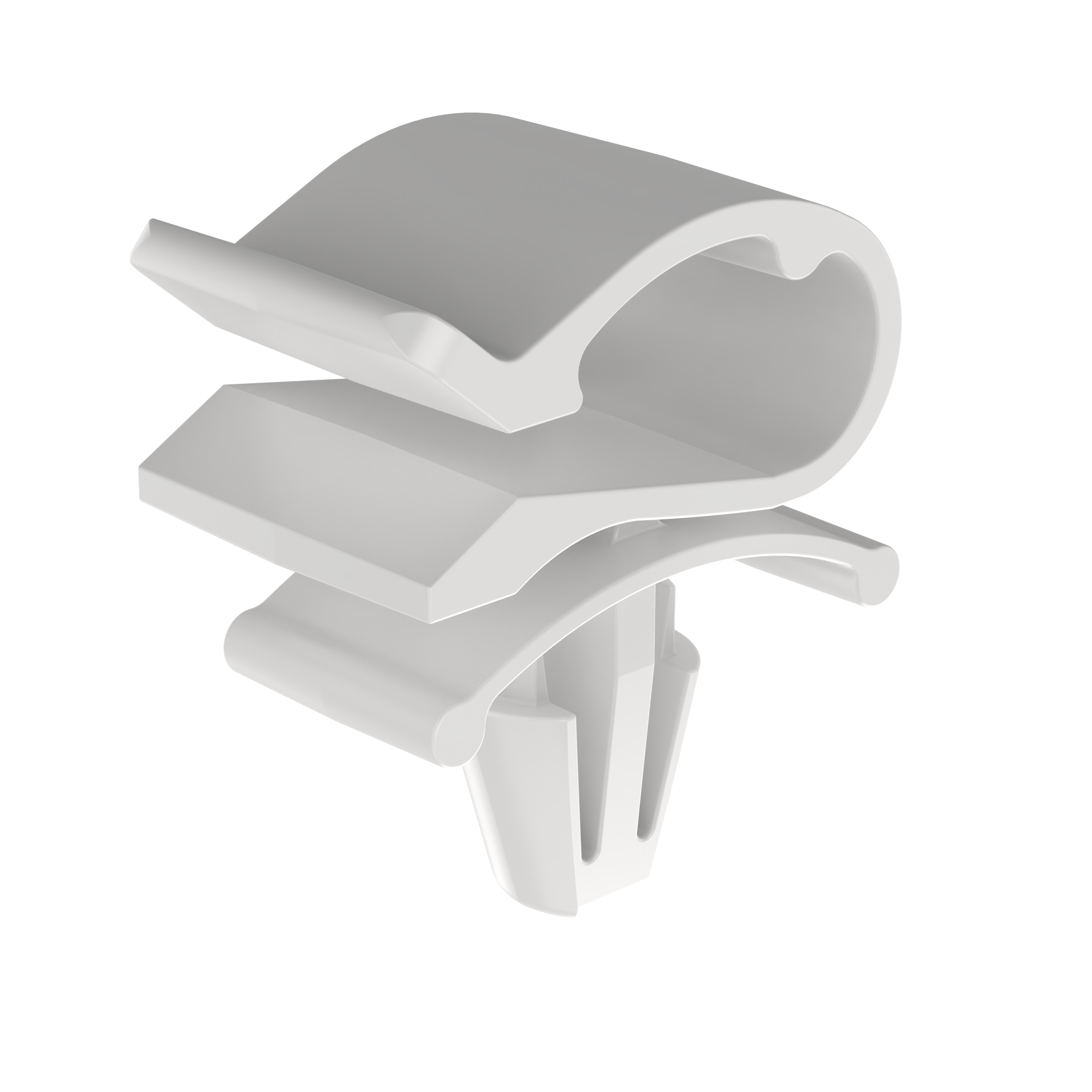 Wire Clip, Natural, PA 6.6, Push Barb, 12.7x12.4mm, PK1000