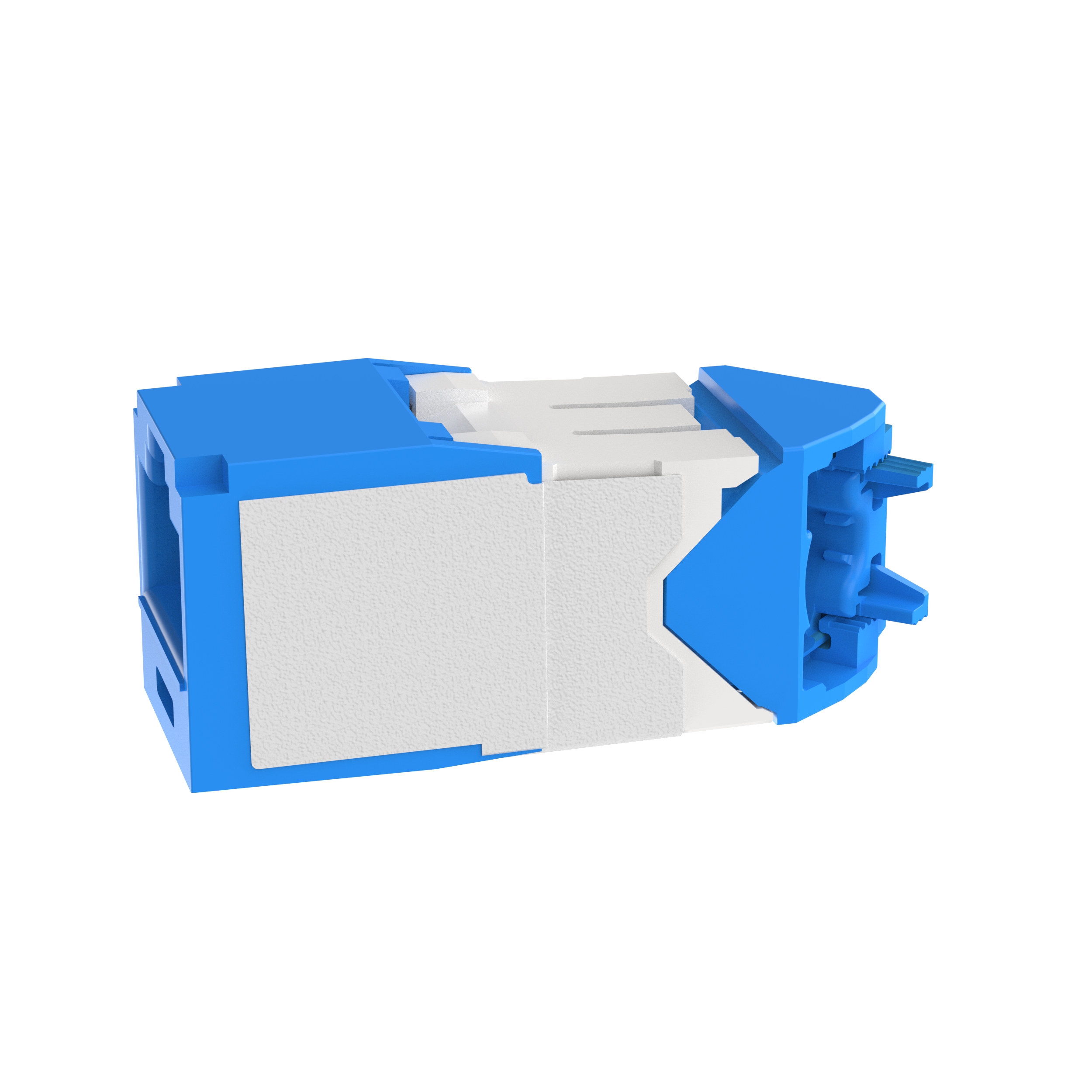Twisted Pair RJ45 Cat 6A Sol/Sağ Transformatörlü Jak Modülü, Mavi