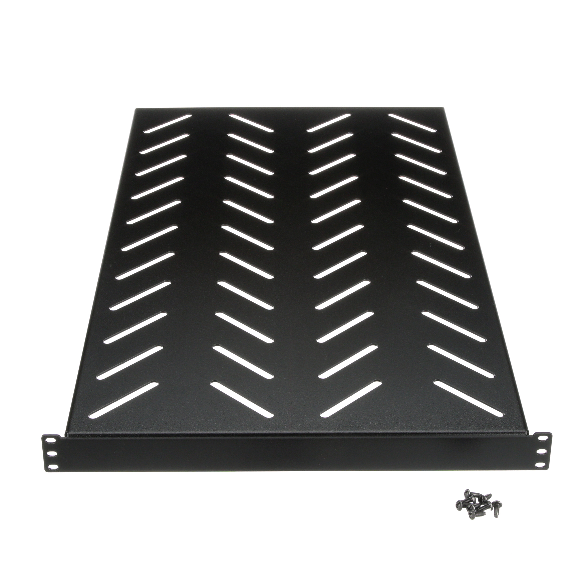 4-Post™ Raf Çekmecesi, 1 RU, Çelik, Siyah, 30.5" Derinlik