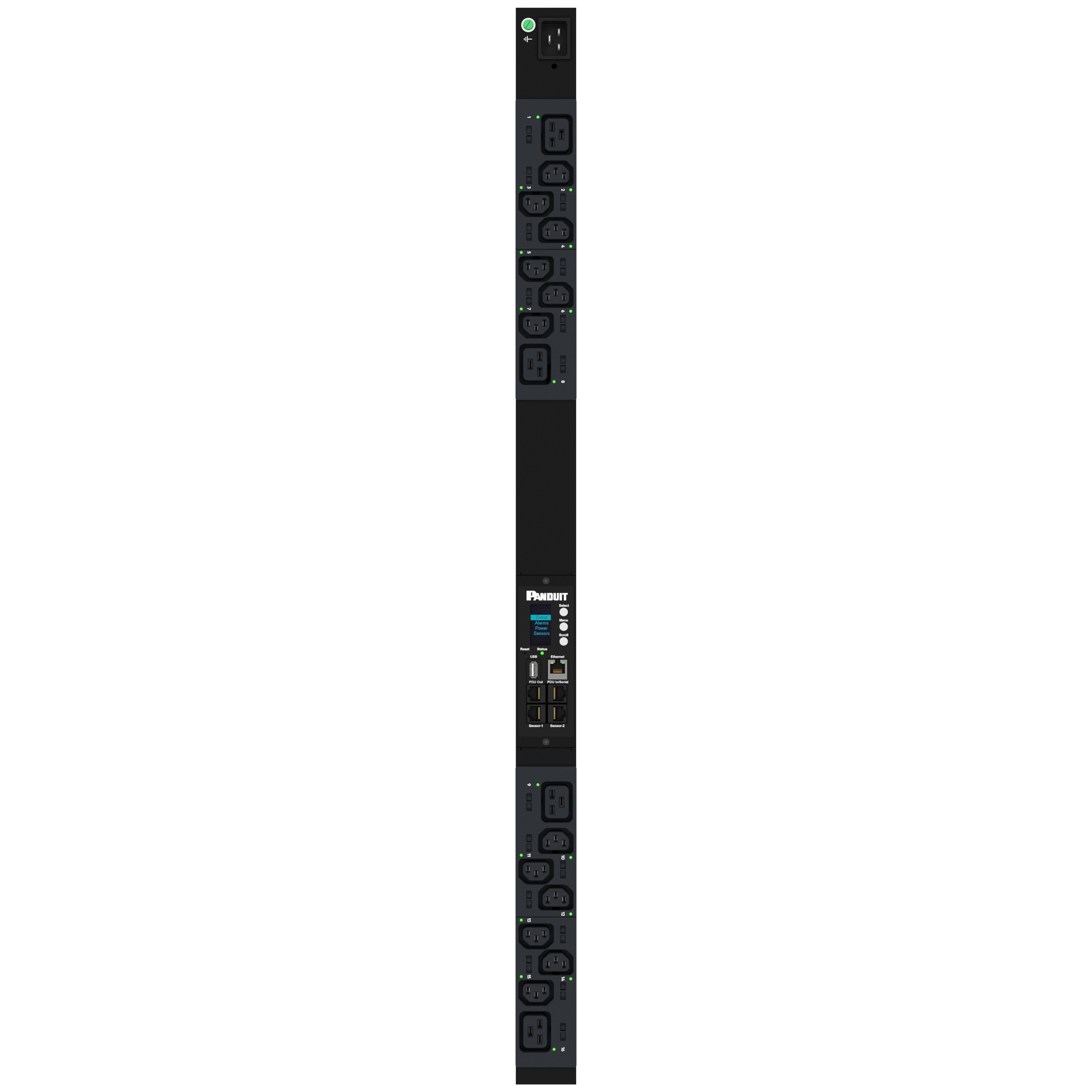 MS PDU, 16AMP, 230V, (12)C13, (4)C19, IEC 60309 2P+E 6h 16A (IP44)