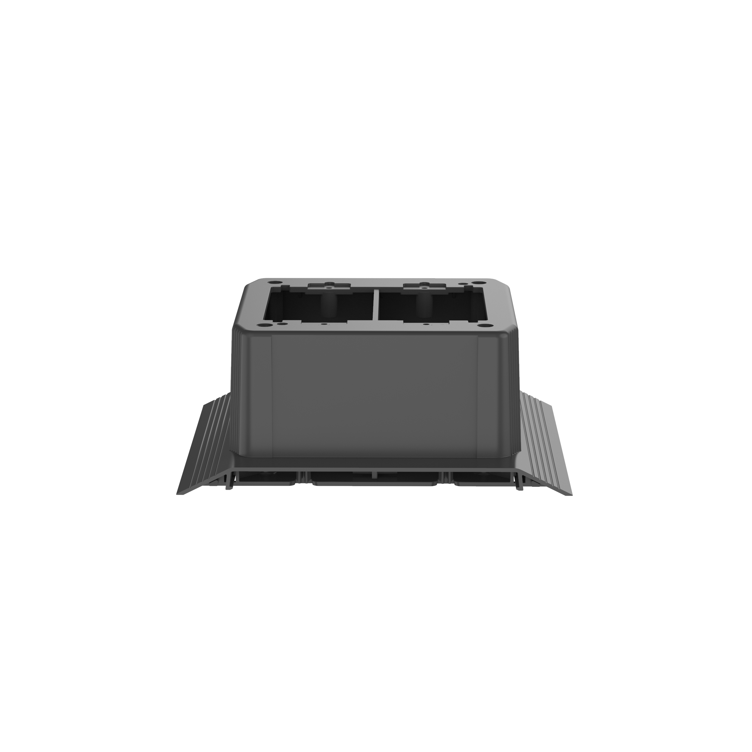 Above Floor Raceway Junction Box, Black