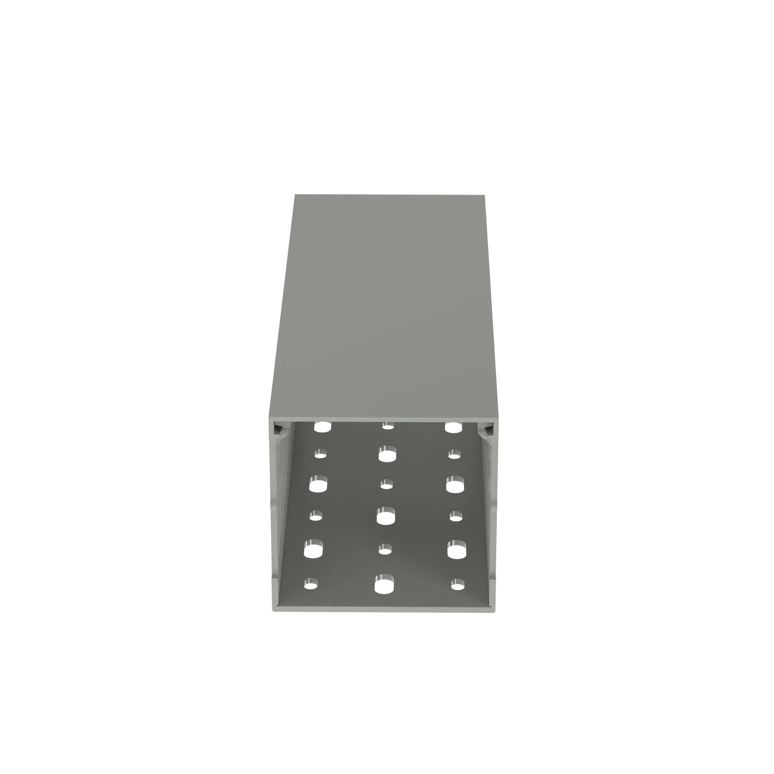 Dar Oluklu Kablo Kanalı, Gri, PVC, 74.7x48mm, 2'li Paket