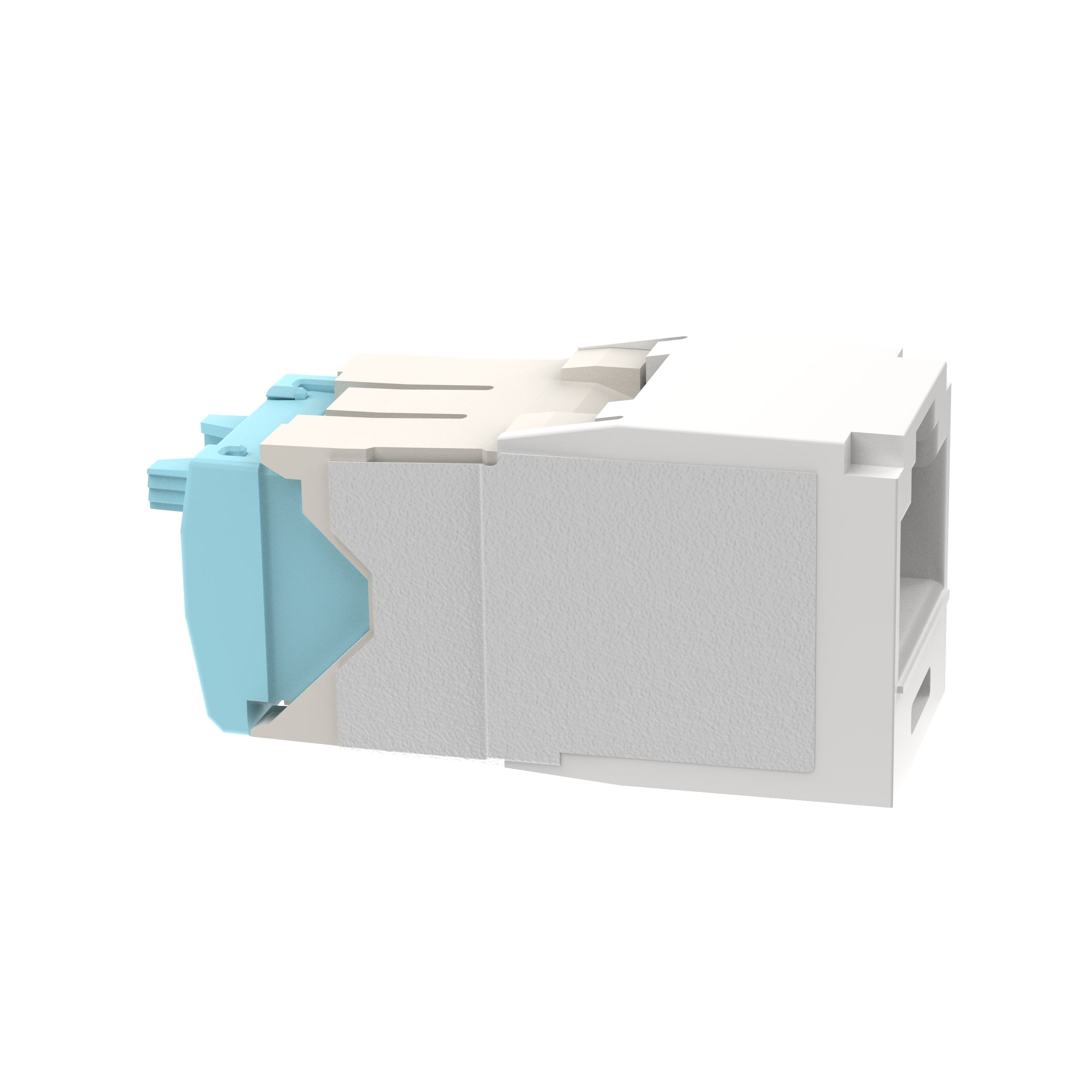 UTP RJ45 Cat 6A 28/30 AWG Dişi Bağlantı Modülü, Arktik Beyaz