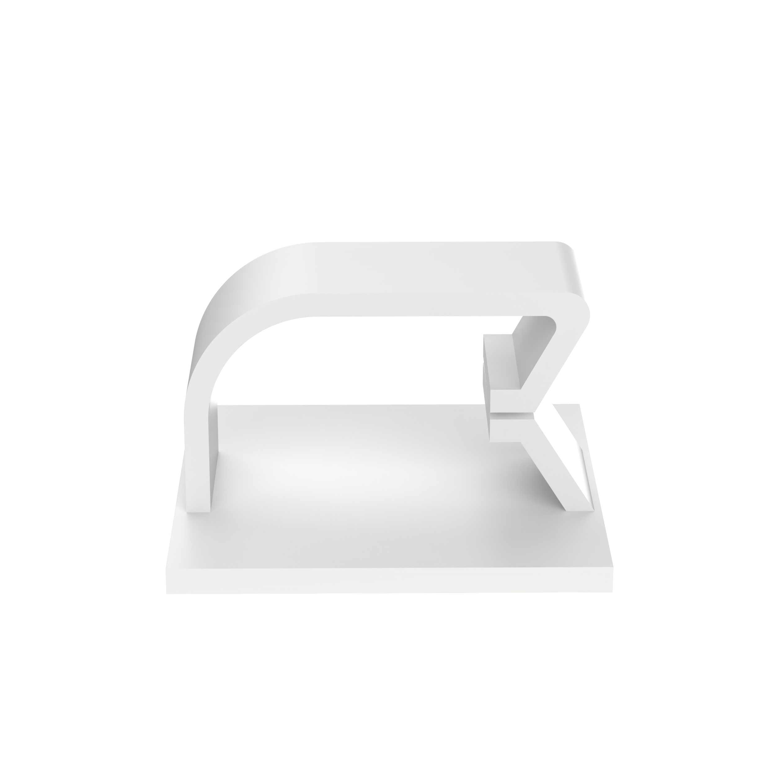 Wire Clip, Natural, PA 6.6, Rubber Adh., 37.1x37.8x22.6mm, PK50