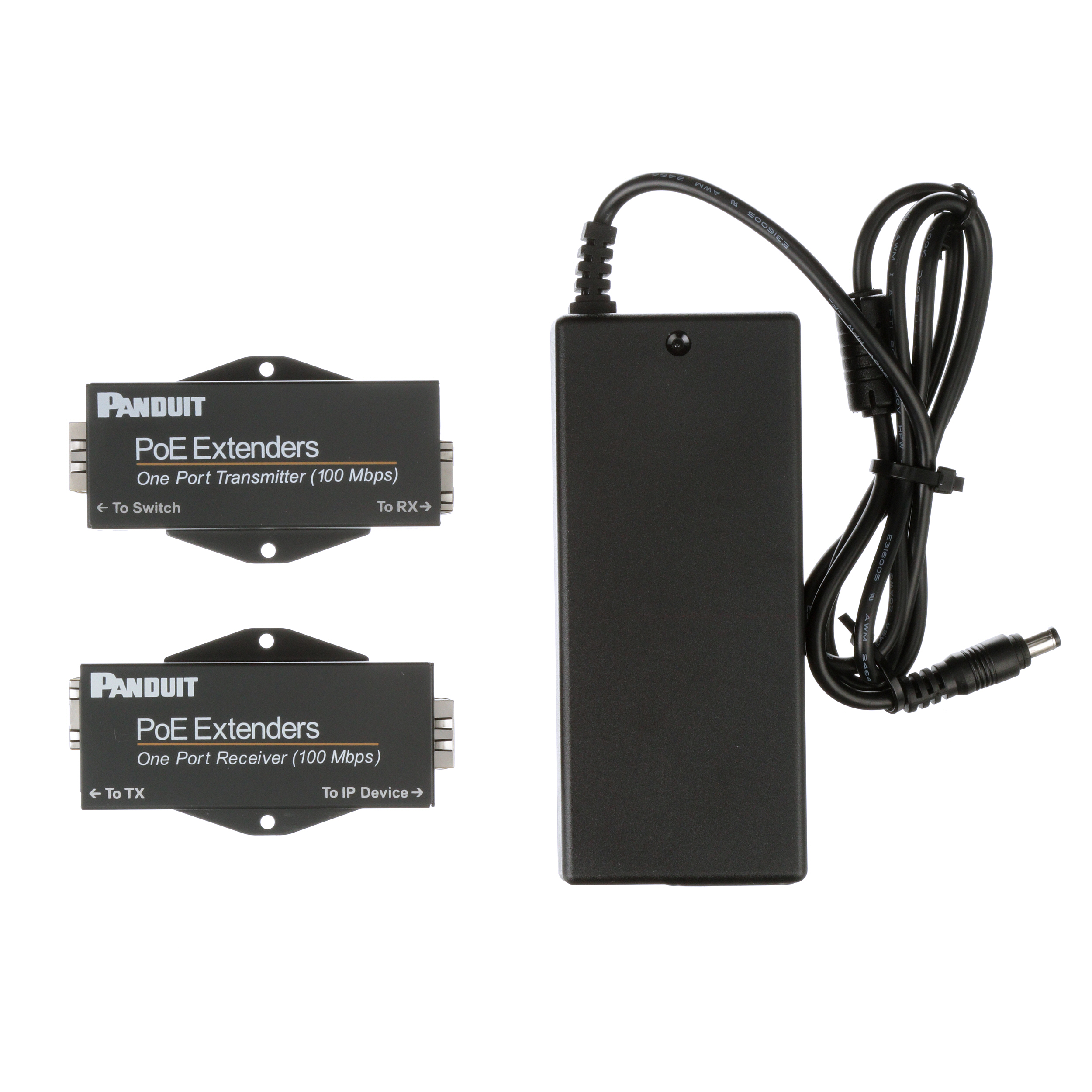 PoE Ext Kit, 1 Port Tx And Rx Box, 60W PS, No Pwr Cord
