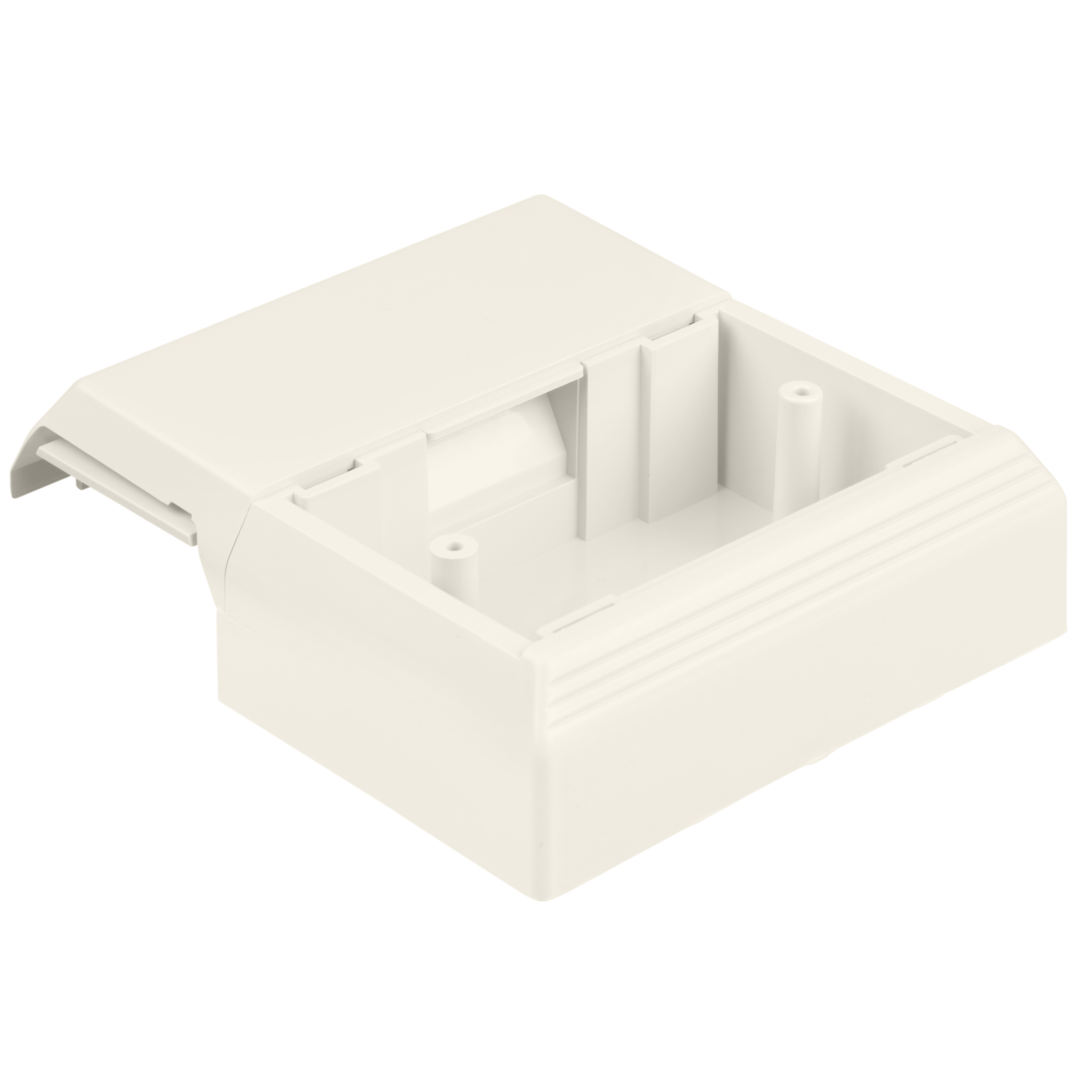 Surface Raceway, T-45 Offset Bracket for Faceplate, White