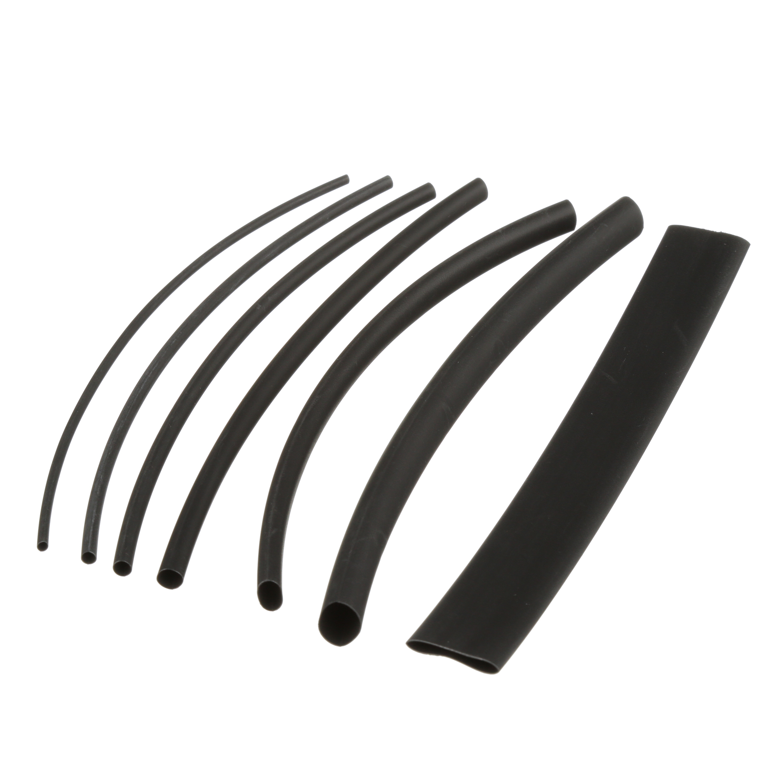 Büzülme Kılıfı İnce, 2 Adet Kutuda .06"-.50" (1.5mm-12.7mm), Siyah, PK1