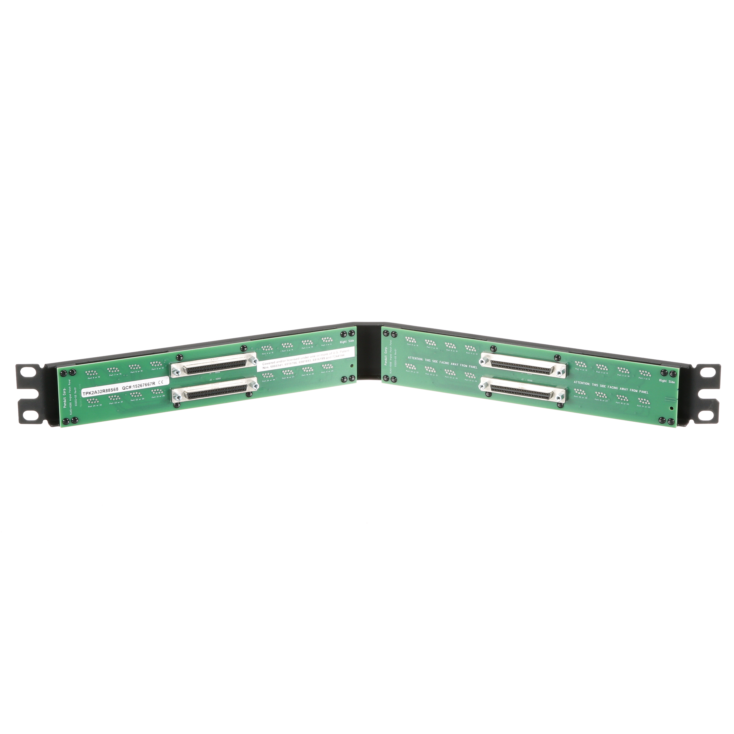 RJ45-VHD68 SCSI Angled Patch Panel Kit