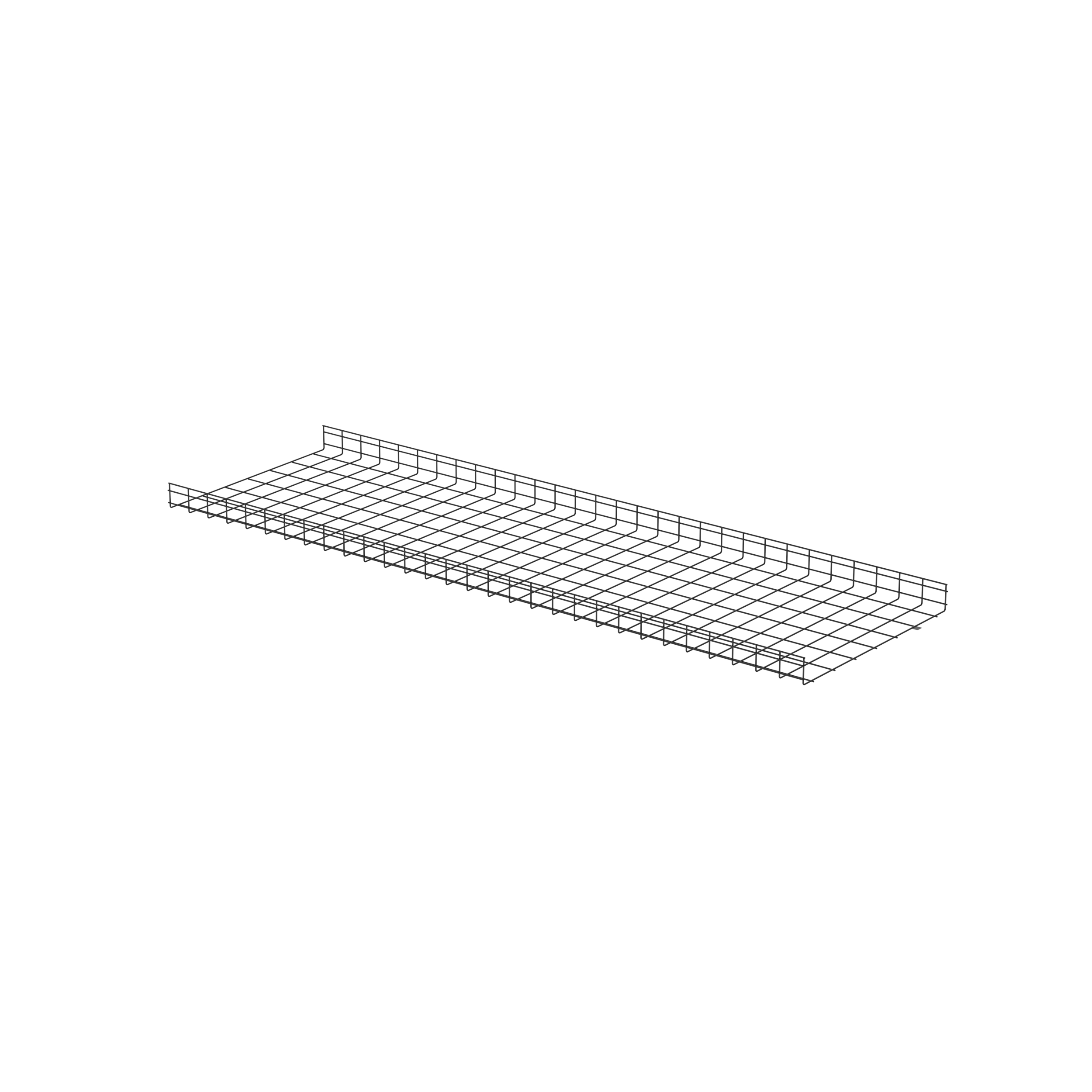 Kablo Sepeti 4" Y x 36" G, Siyah Toz Kaplamalı