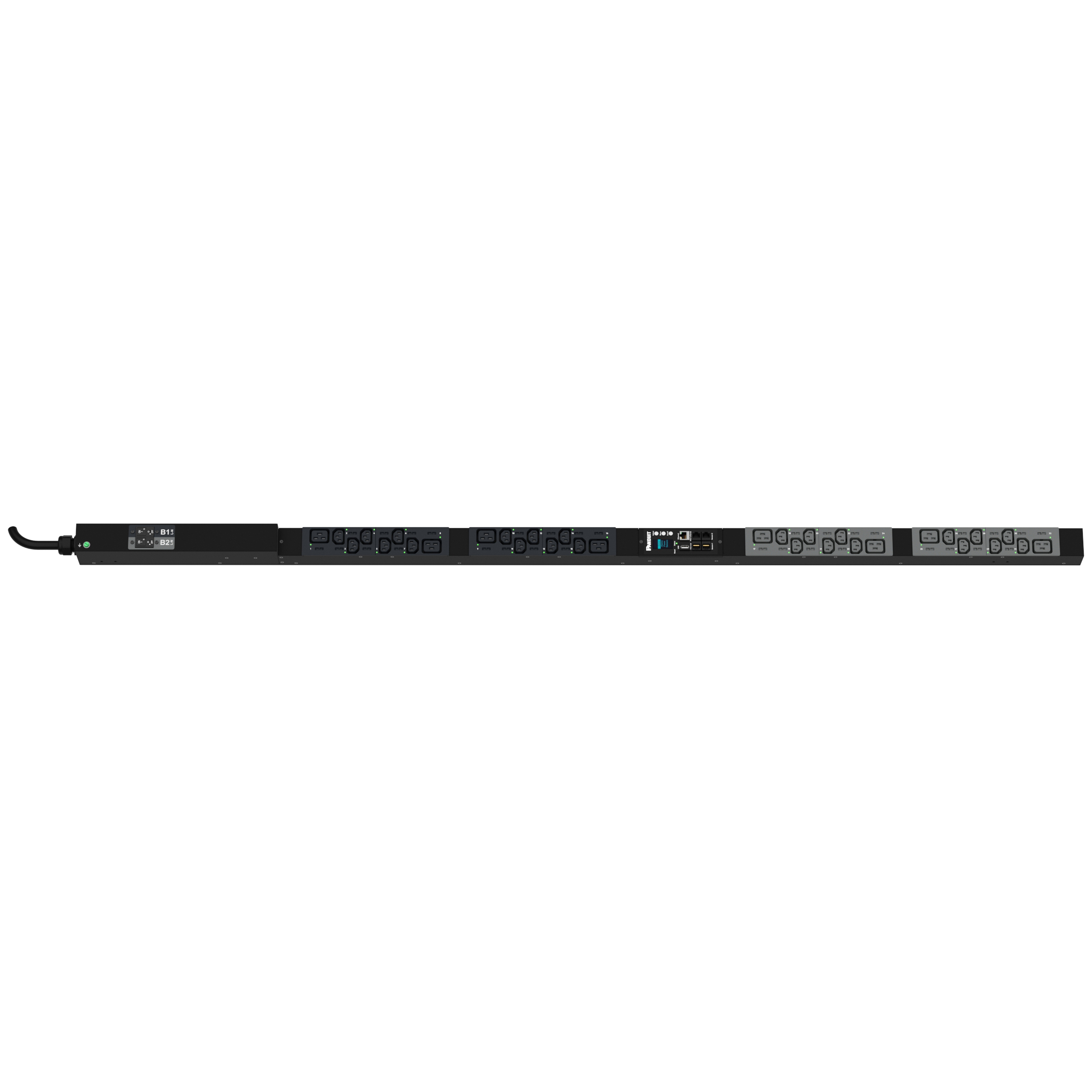 MS PDU, 1 Faz, 32A, 230V, (24)C13, (8)C19, UL/CE