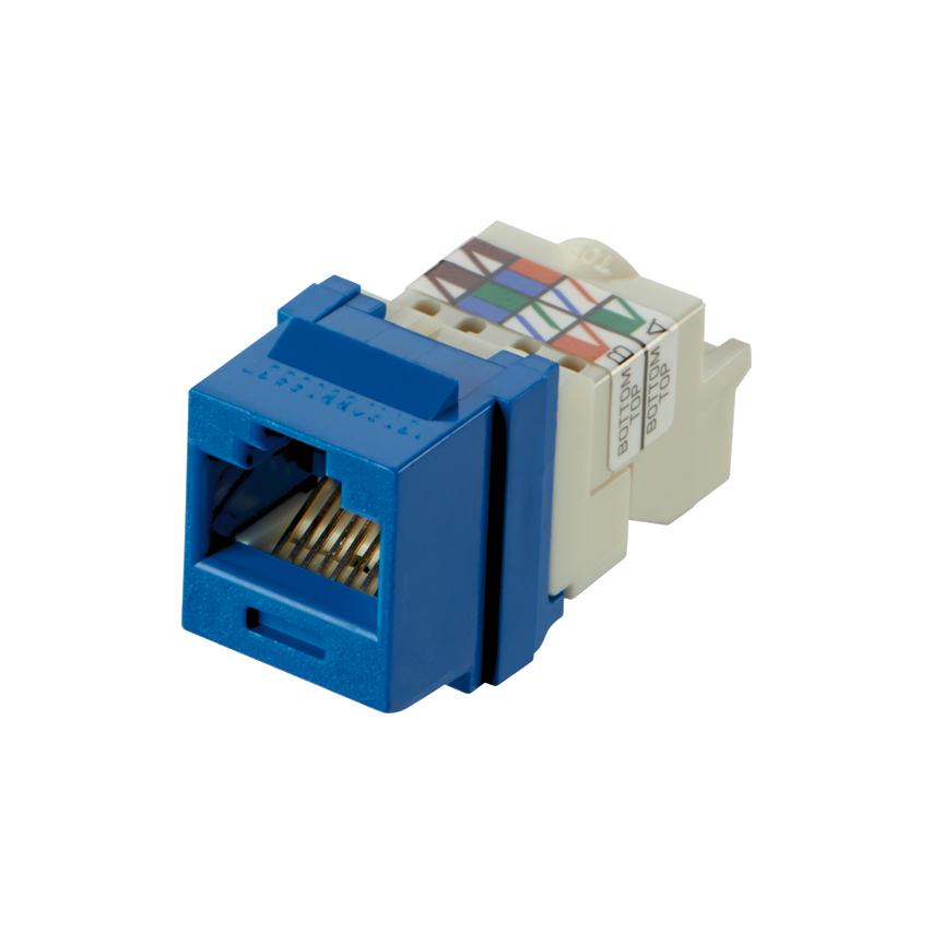 Twisted Pair RJ45 Cat 6 Keystone Jack Modülü, Mavi